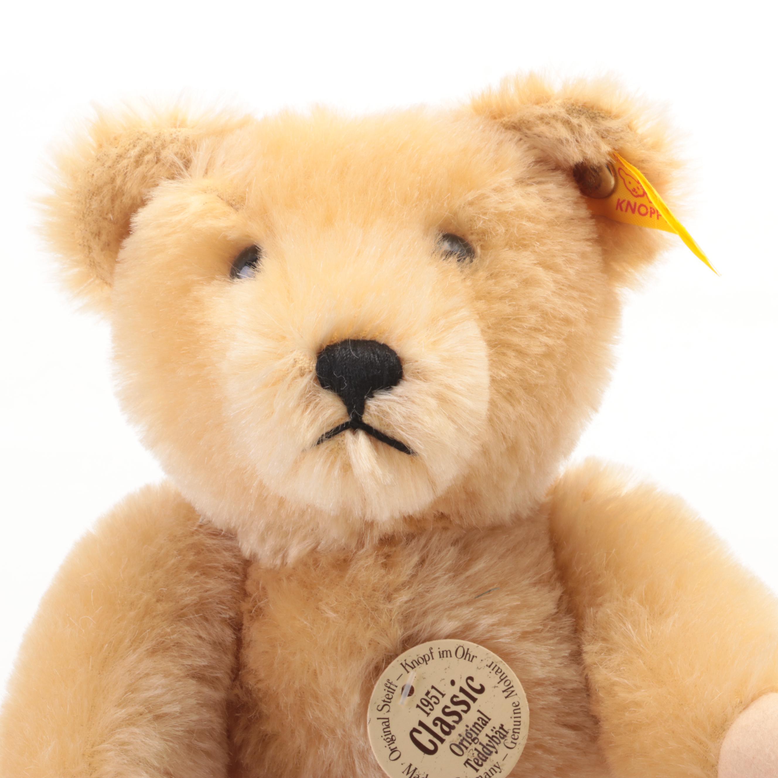 Steiff Classic Mohair and Department 56 Teddy Bears, Late 20th Century