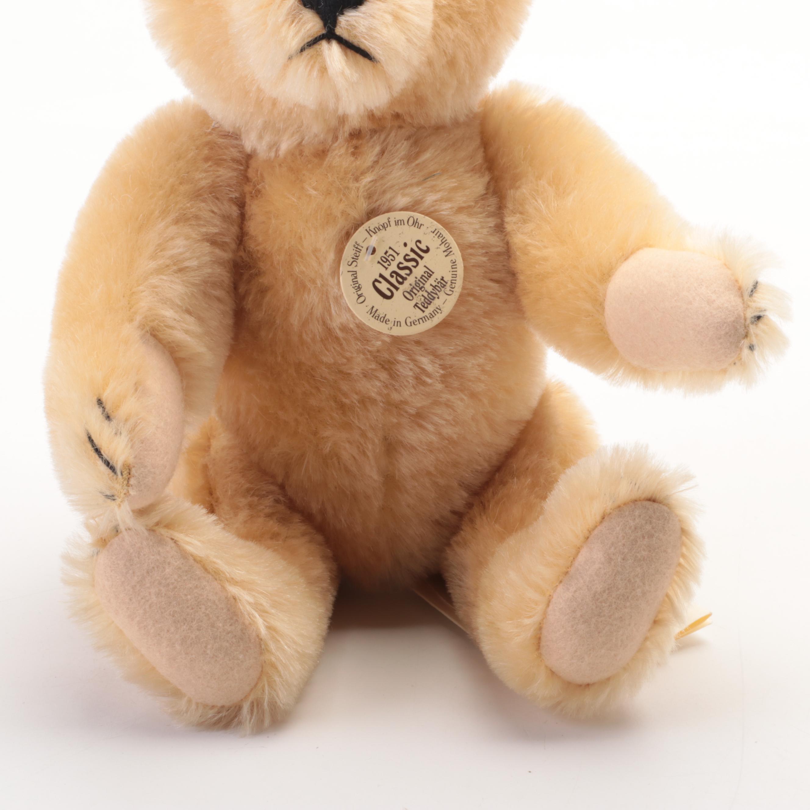 Steiff Classic Mohair and Department 56 Teddy Bears, Late 20th Century