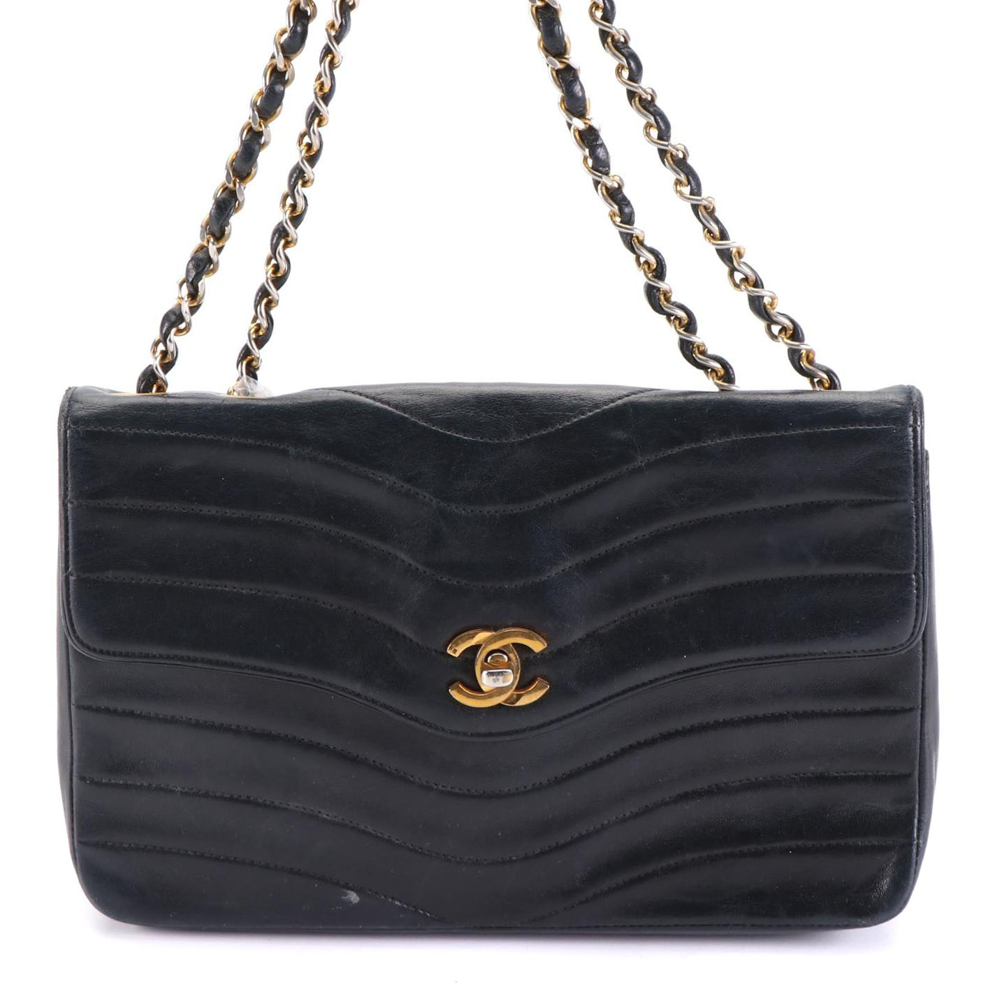 Chanel CC Flap Front Shoulder Bag in Matelassé Leather