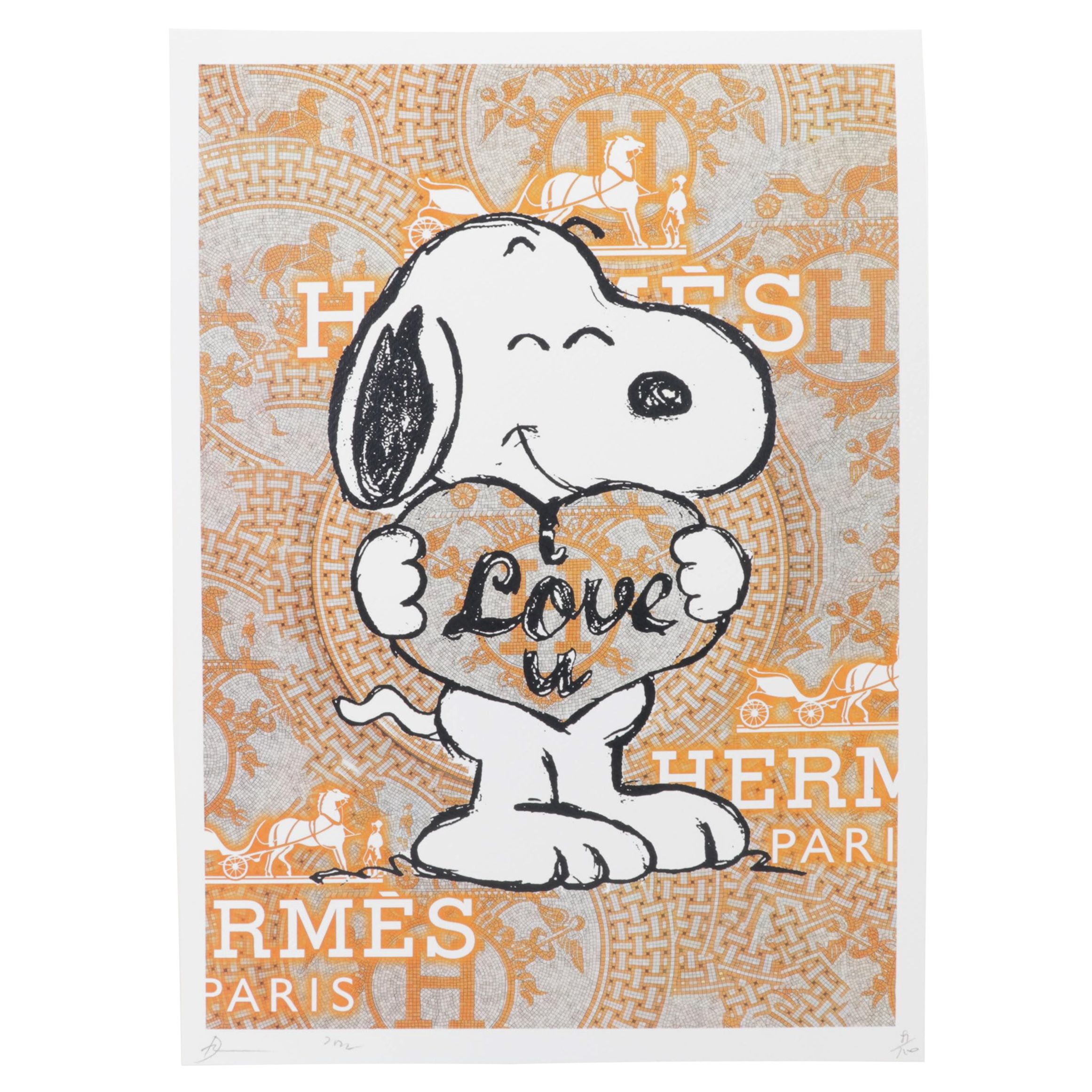 Death NYC Pop Art Graphic Print Homage to Hermes and Snoopy, 2022