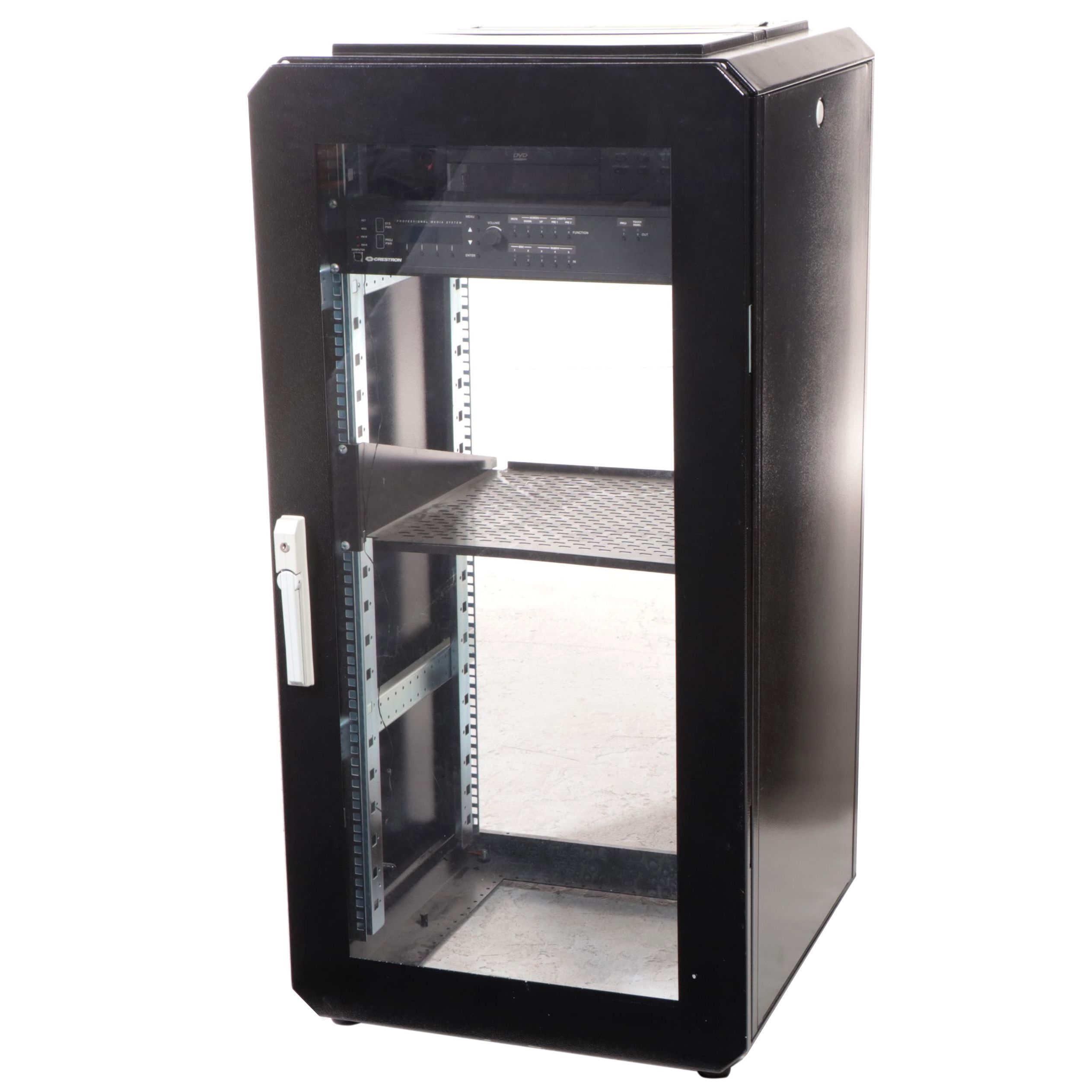 Crestron MPS-100 Professional Media System Control, RCA DVD Player,  Rack