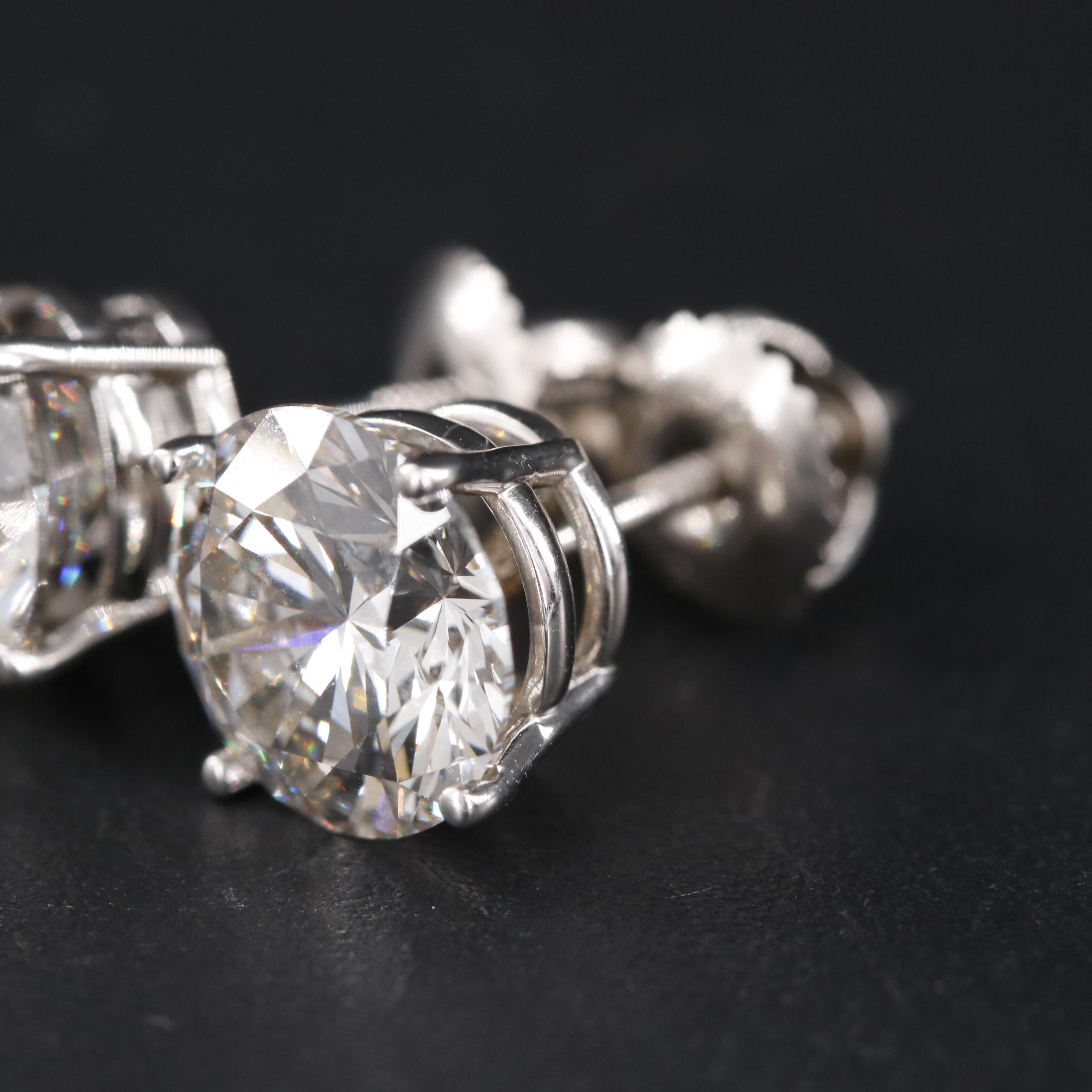 14K 3.95 CTW Lab Grown Diamond Stud Earrings