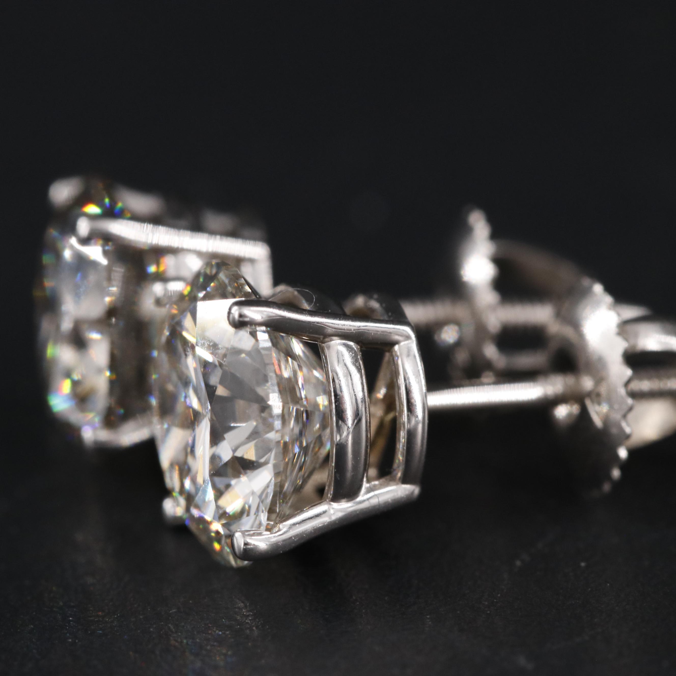 14K 3.95 CTW Lab Grown Diamond Stud Earrings