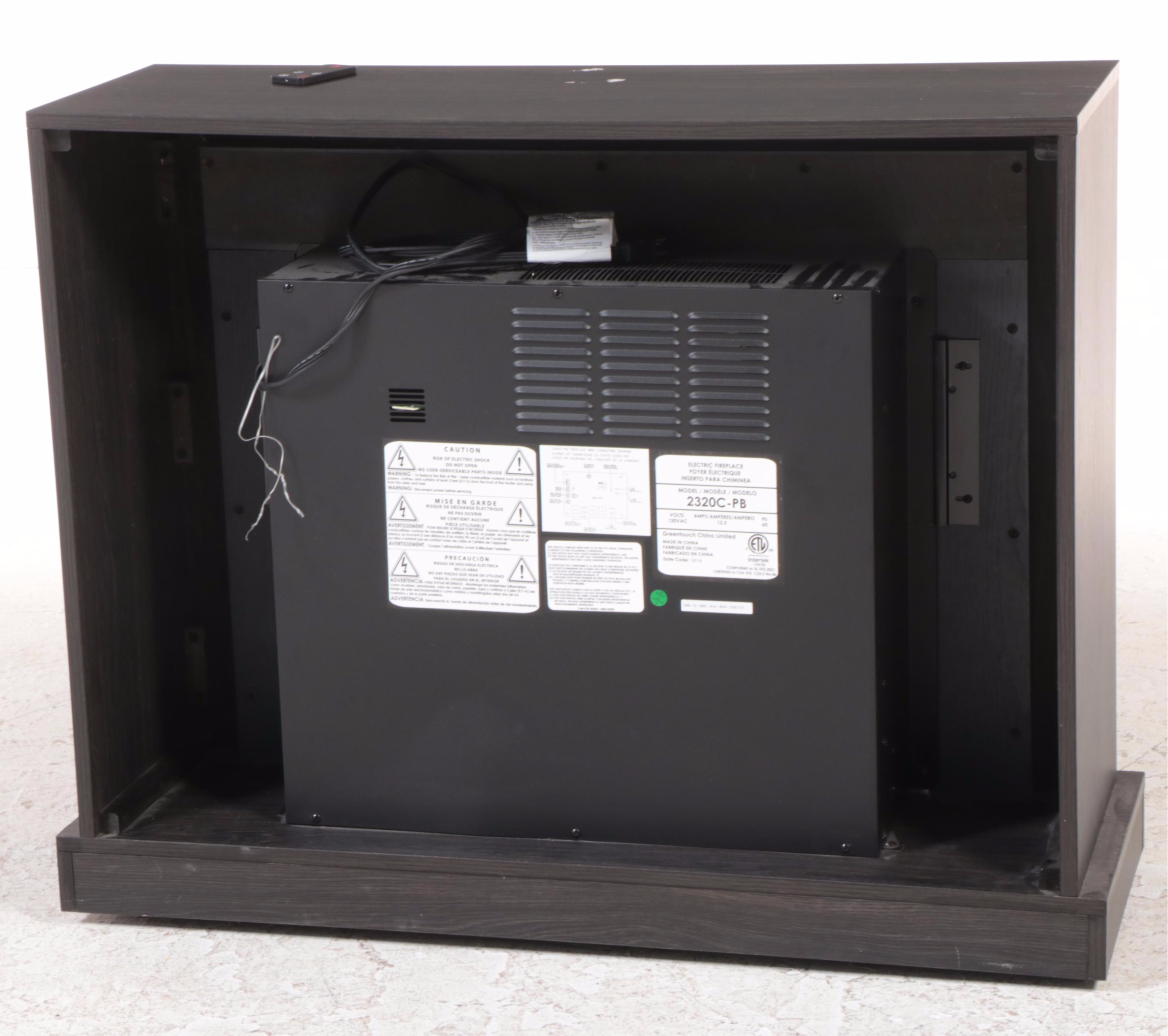 Greentouch "Model 2320C-PB" Rolling Electric Fireplace