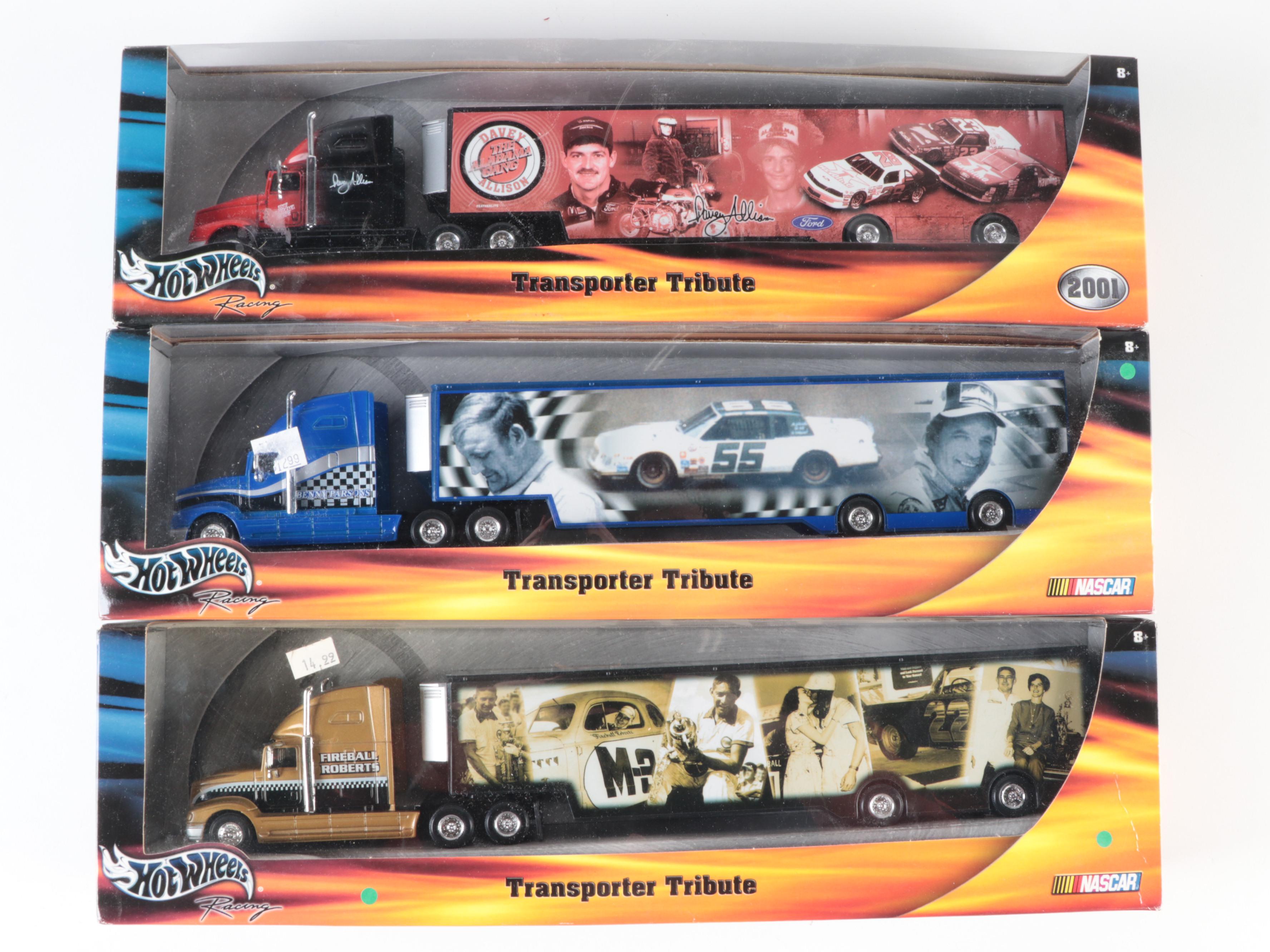 Hot Wheels Racing Transporter Tribute Diecast Vehicles