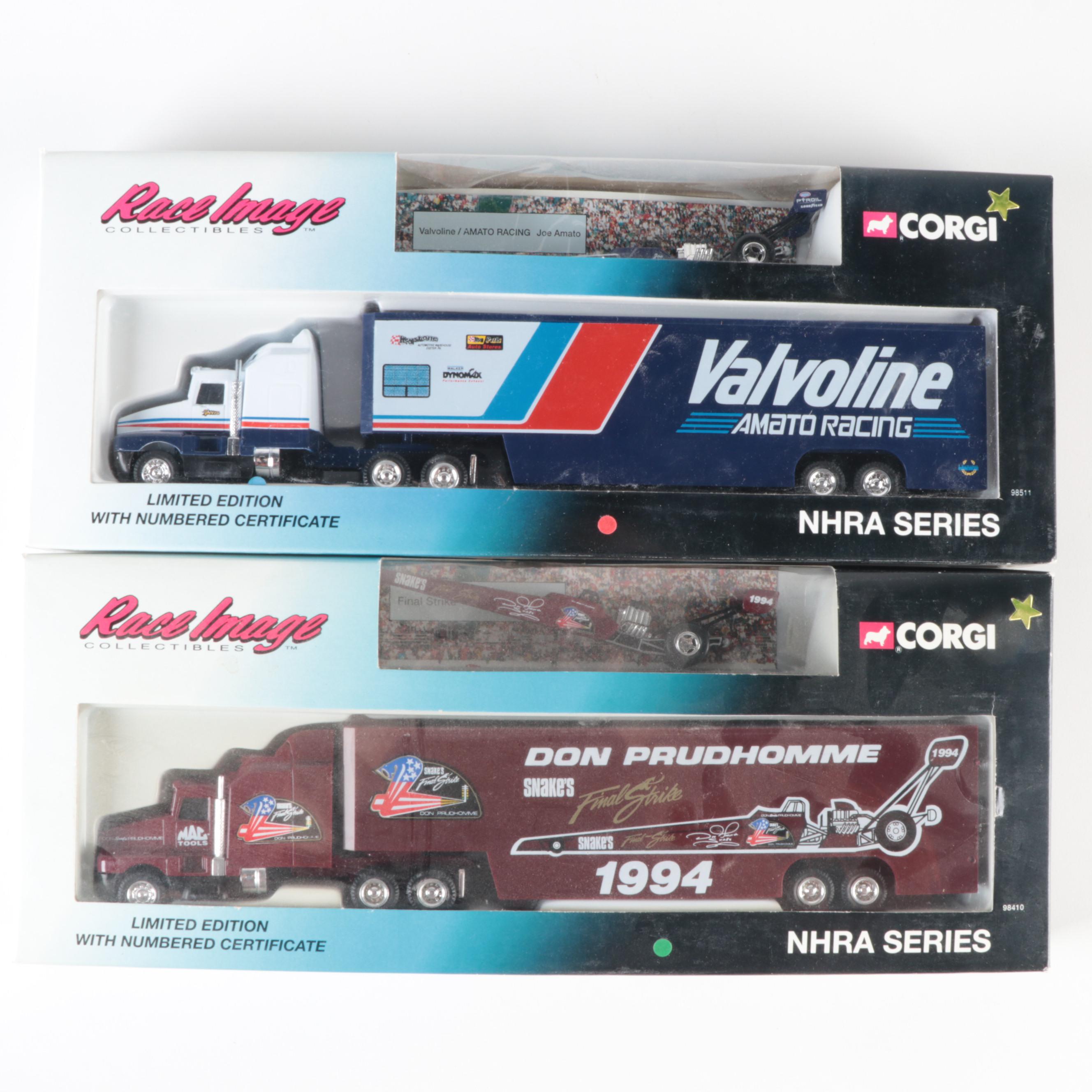 Corgi, Racing Champions, and Hot Wheels Diecast Vehicles