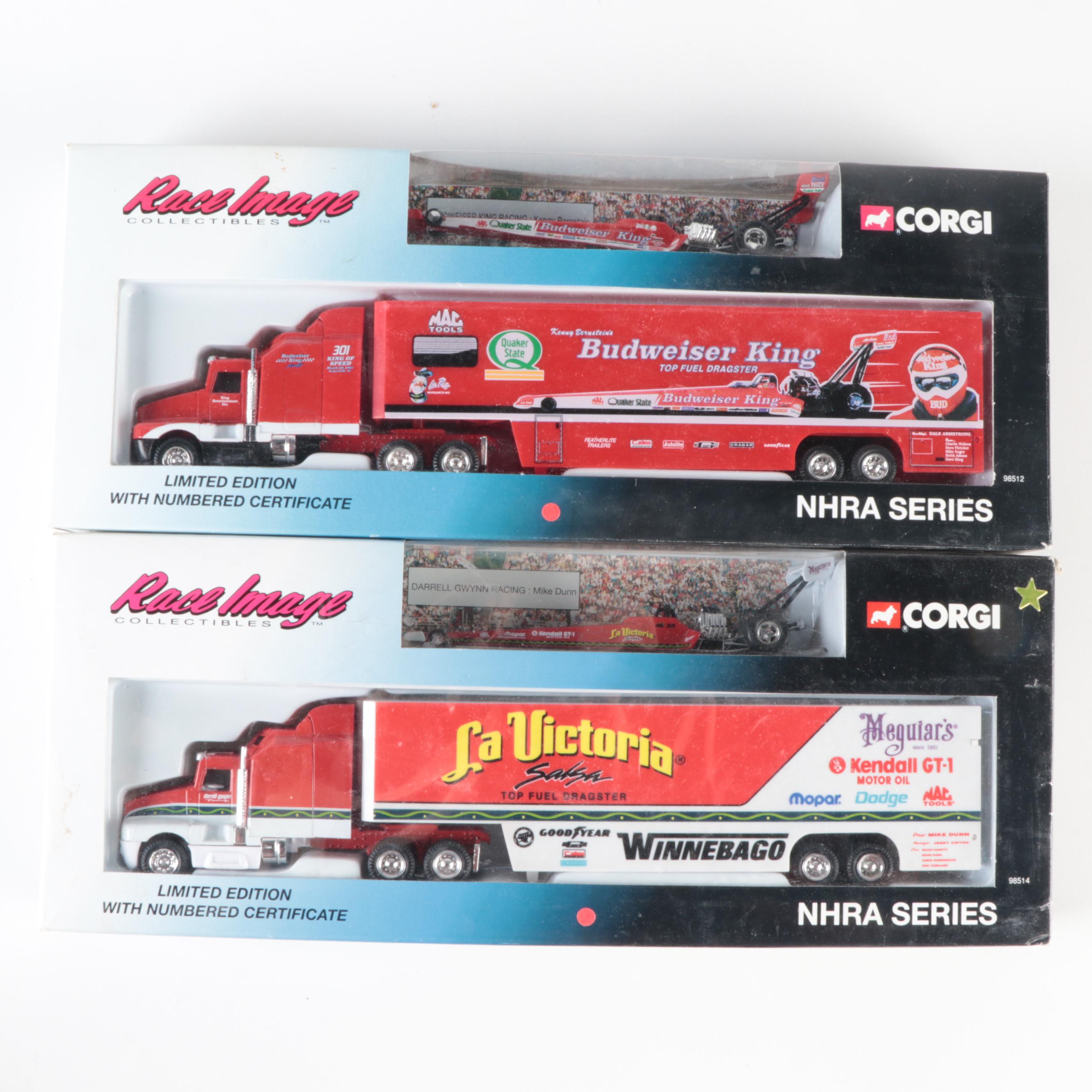 Corgi, Racing Champions, and Hot Wheels Diecast Vehicles