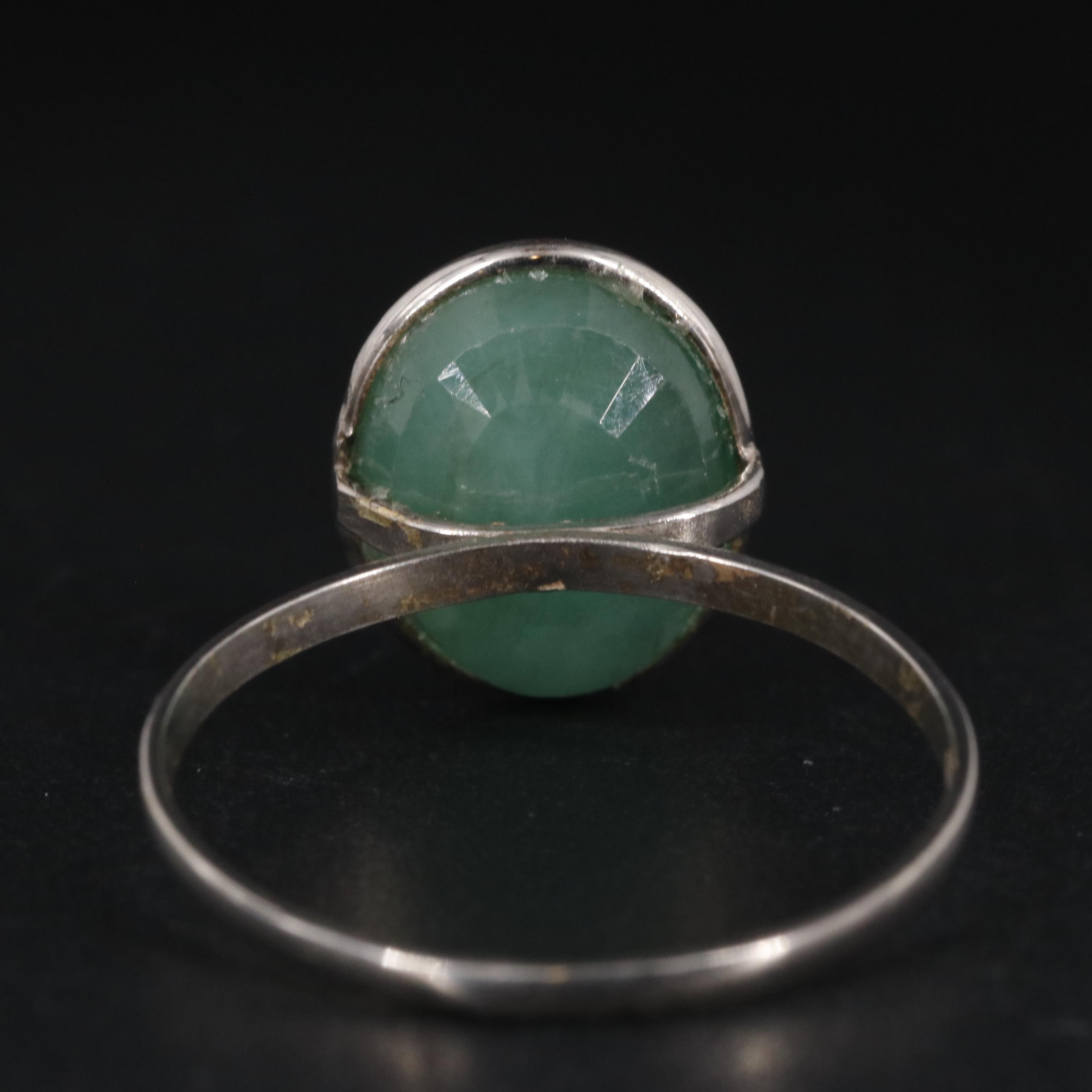 14K 3.35 CT Emerald Solitaire Ring