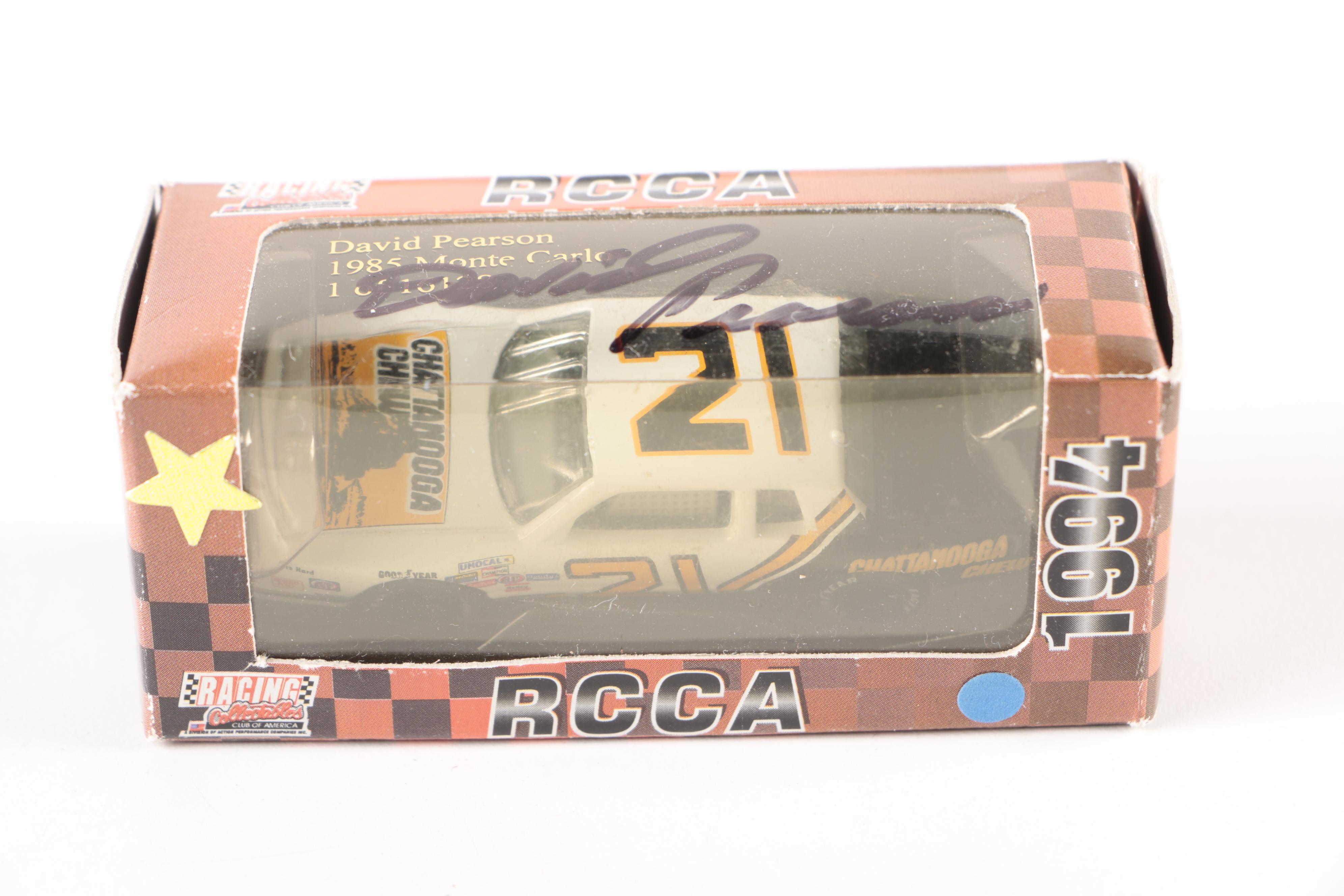 David Pearson Signed Action Racing Collectibles with Other Diecast Vehicles