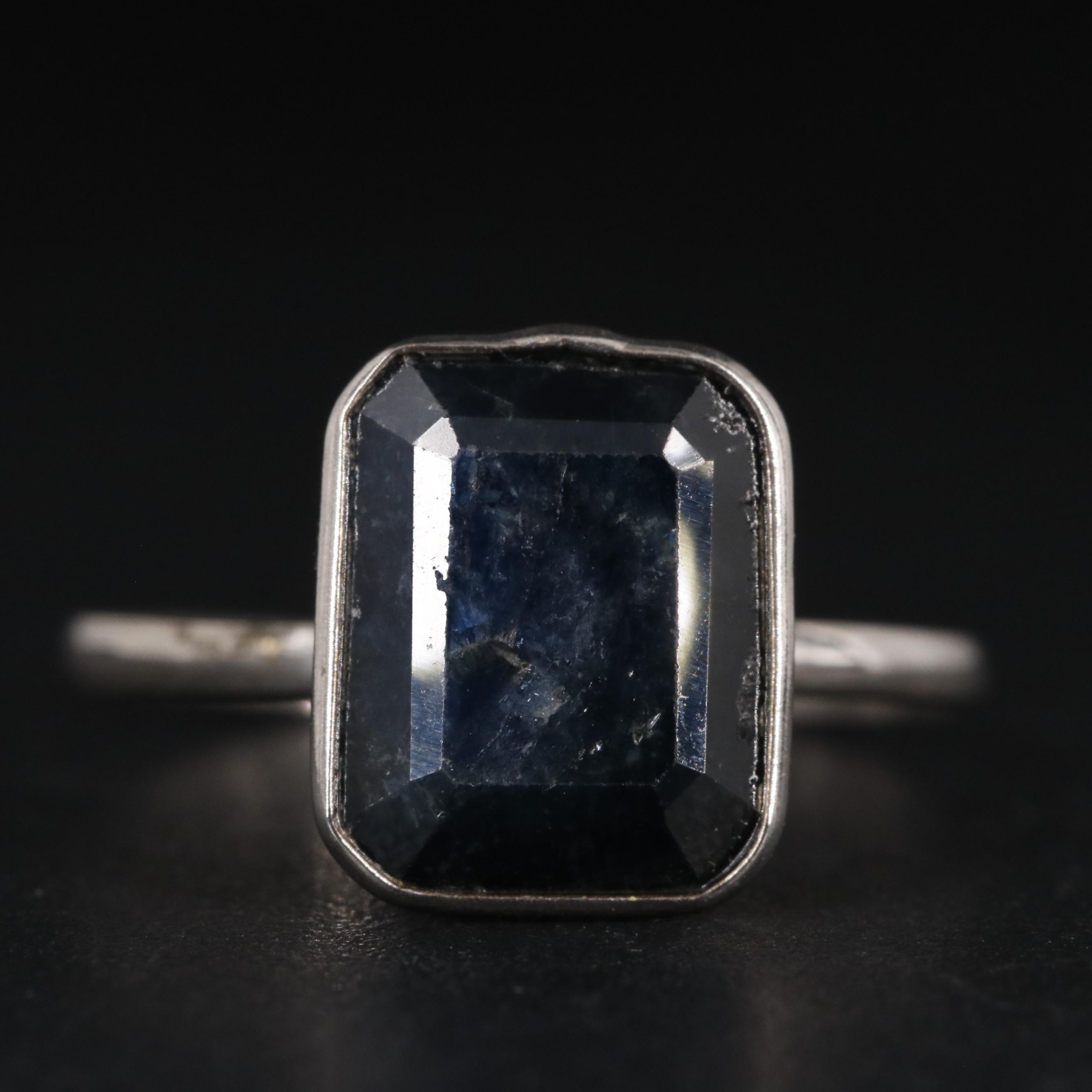 14K 5.15 CT Sapphire Solitaire Ring