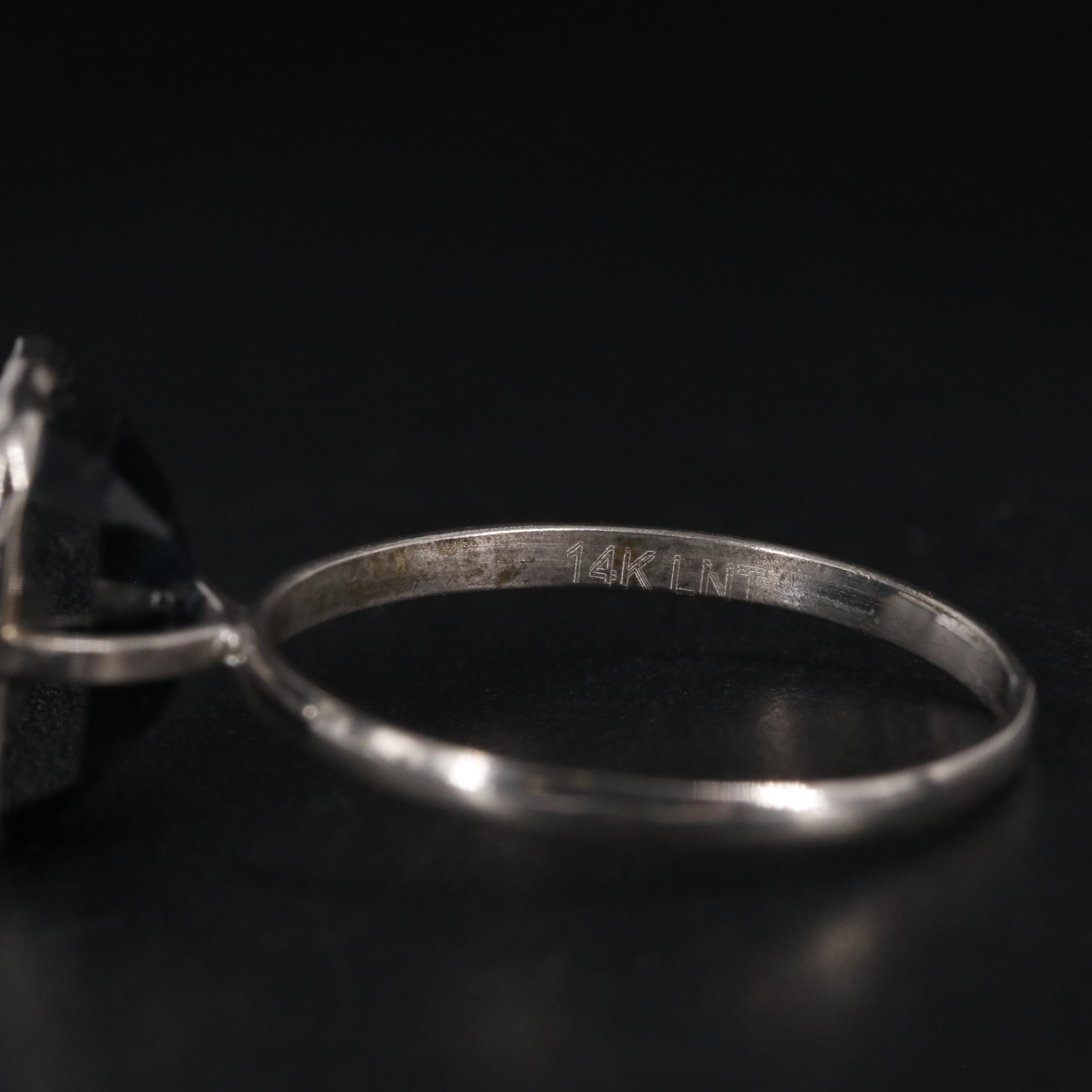 14K 5.15 CT Sapphire Solitaire Ring