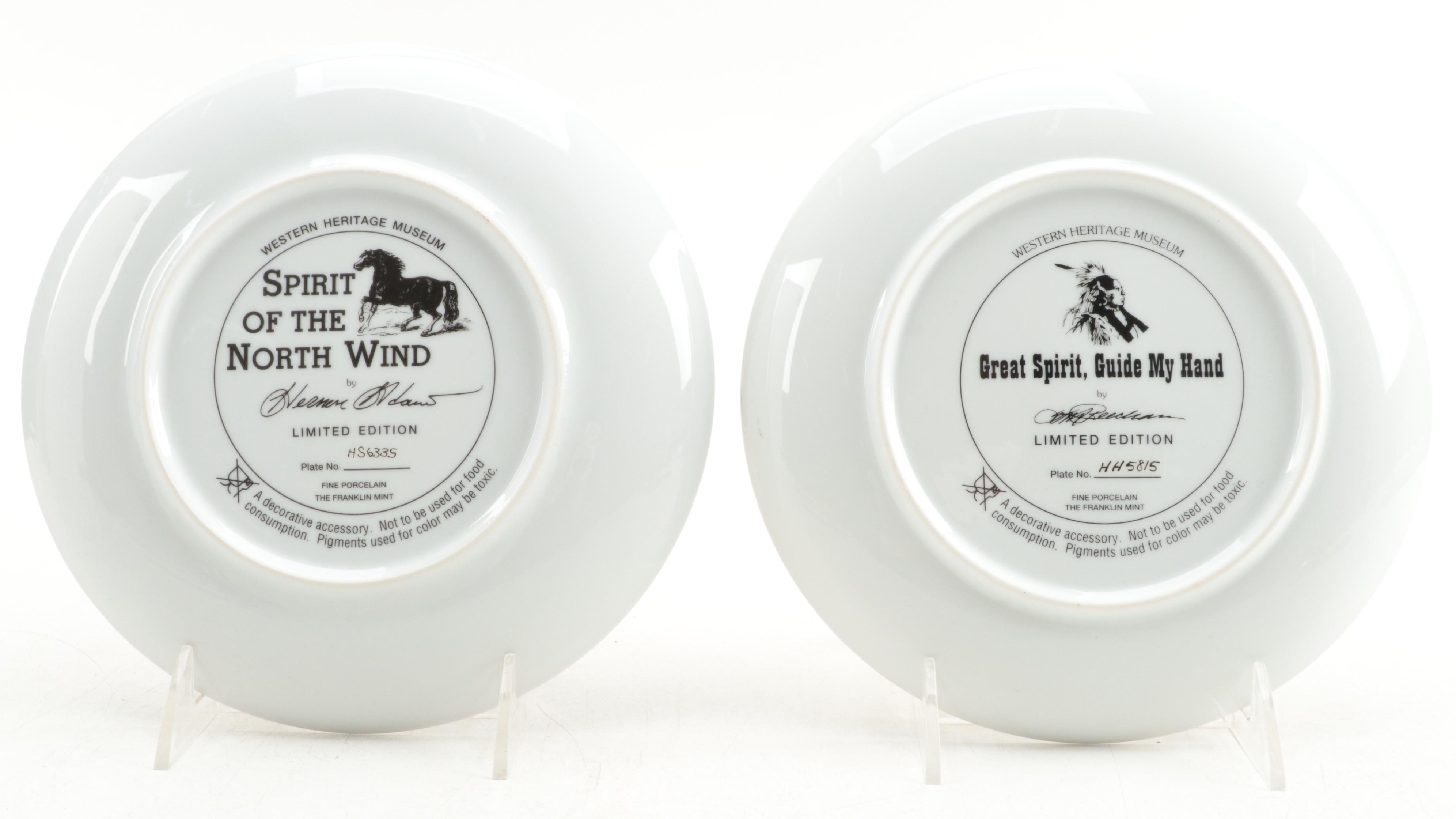 Franklin Mint Porcelain and Hamilton Collection Plastic Collector Plates