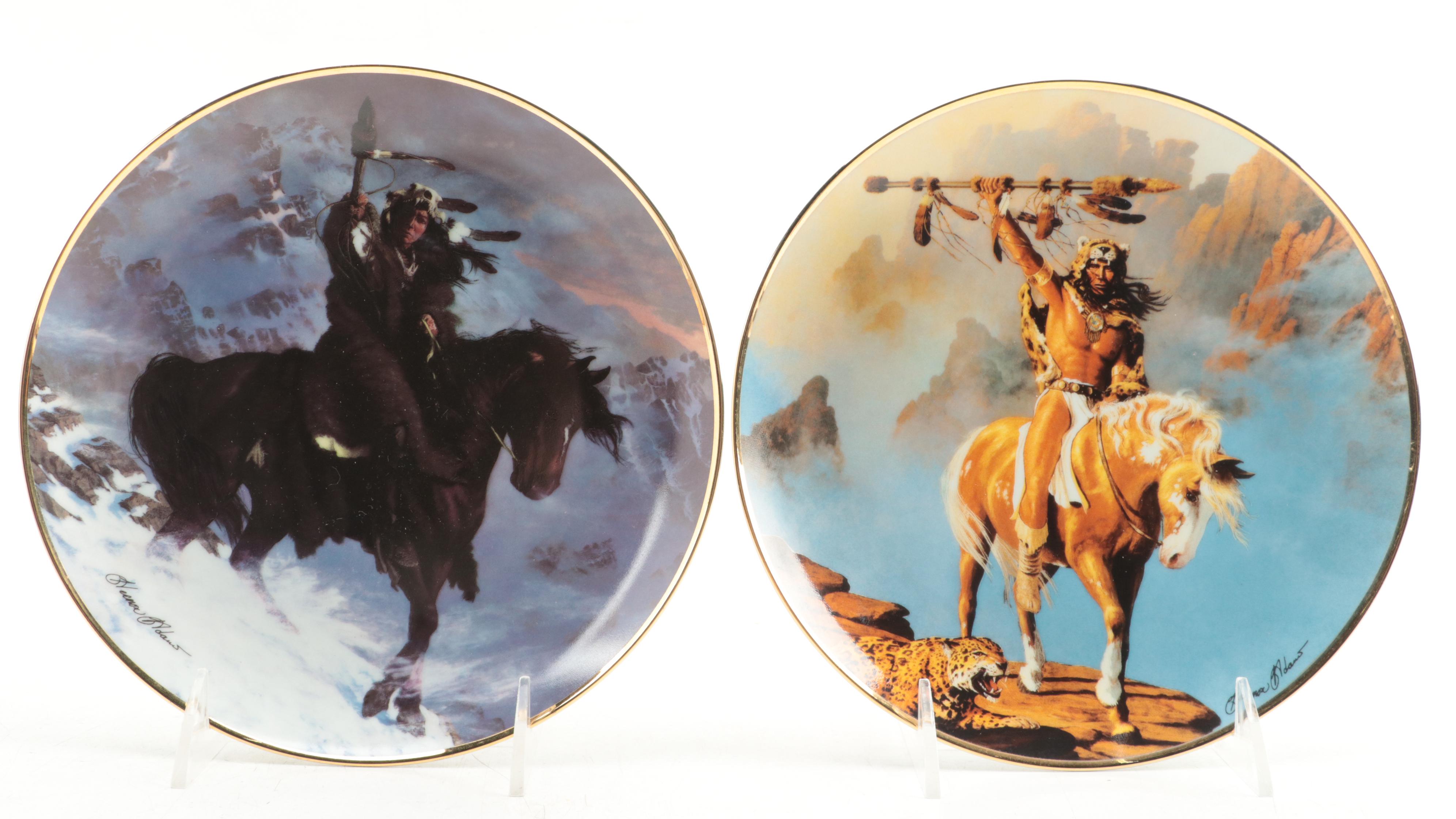 Franklin Mint Porcelain and Hamilton Collection Plastic Collector Plates