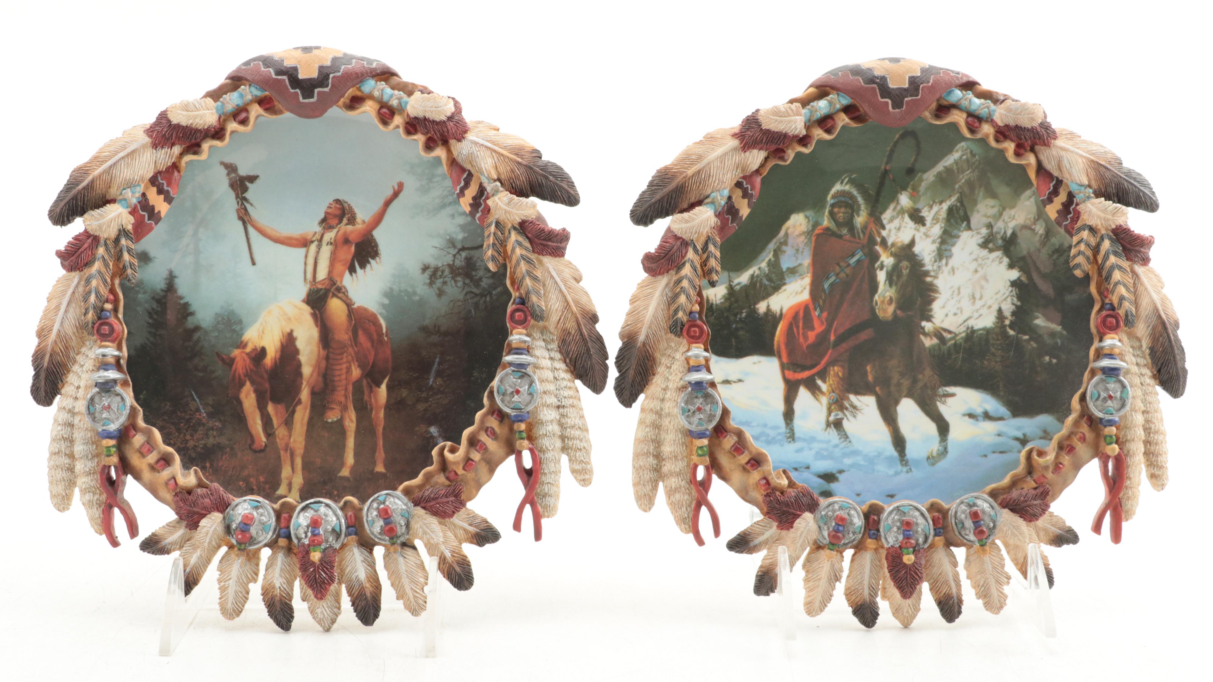 Franklin Mint Porcelain and Hamilton Collection Plastic Collector Plates