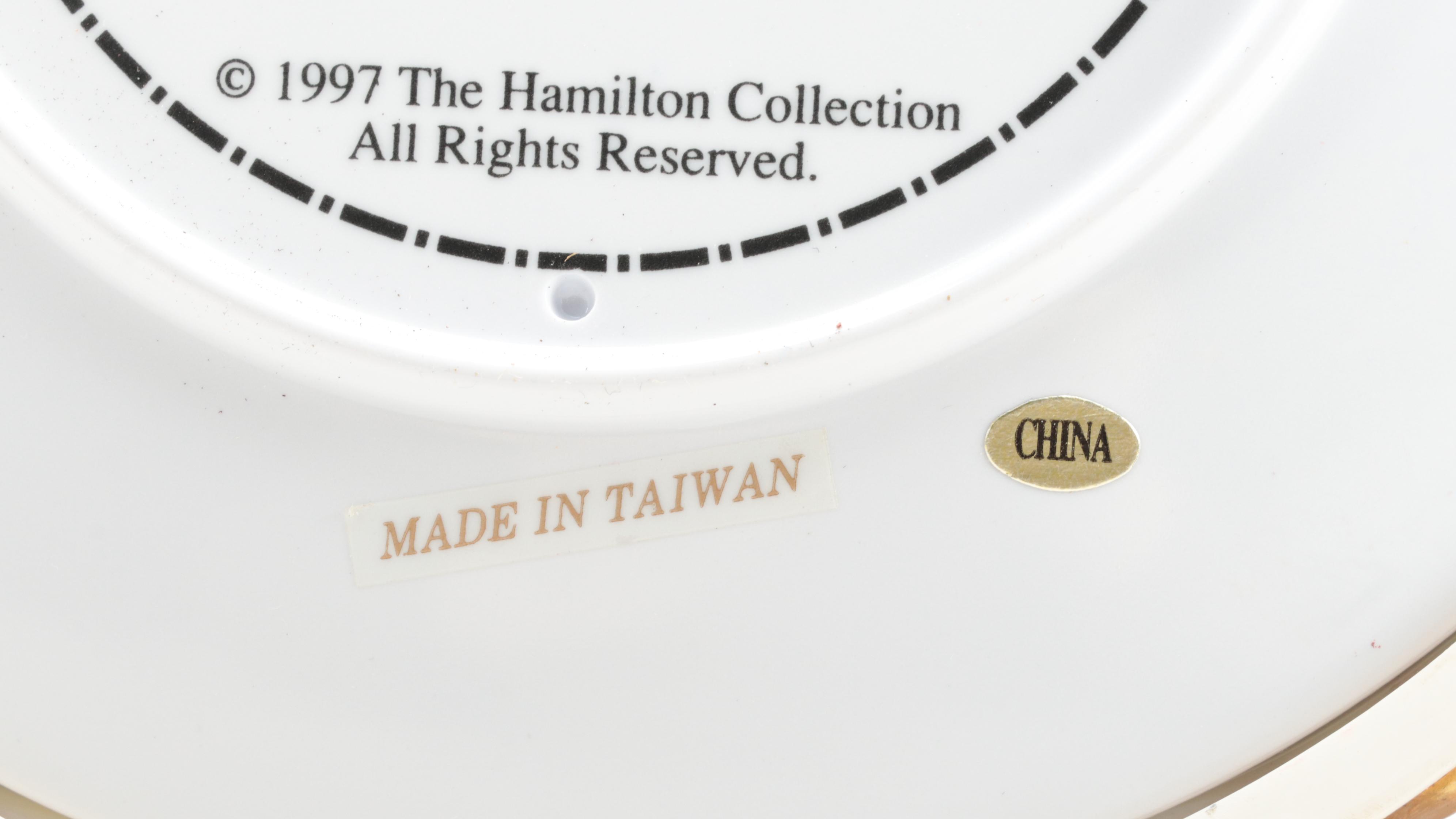 Franklin Mint Porcelain and Hamilton Collection Plastic Collector Plates