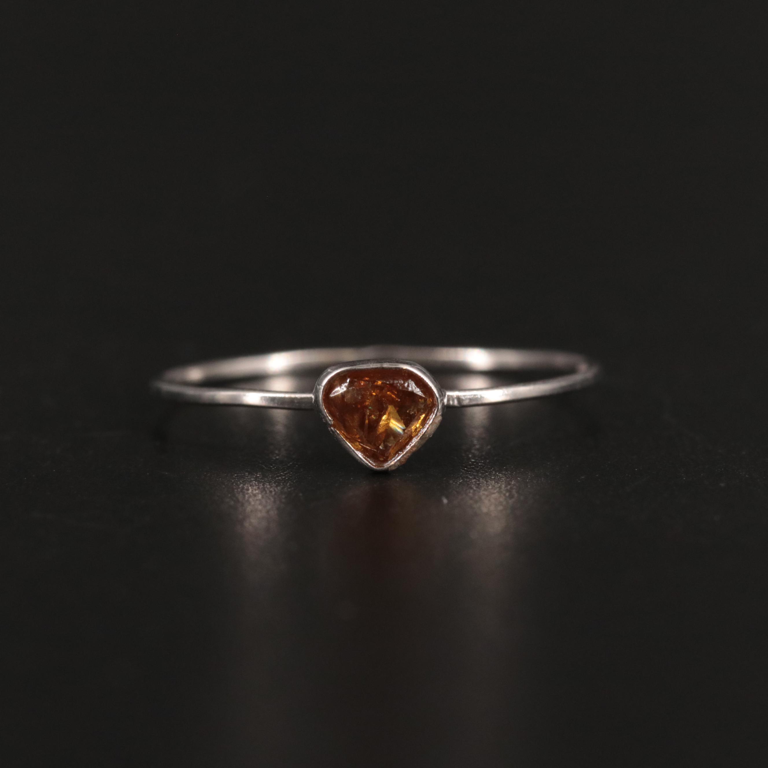 14K 0.35 CT Fancy Diamond Solitaire Ring