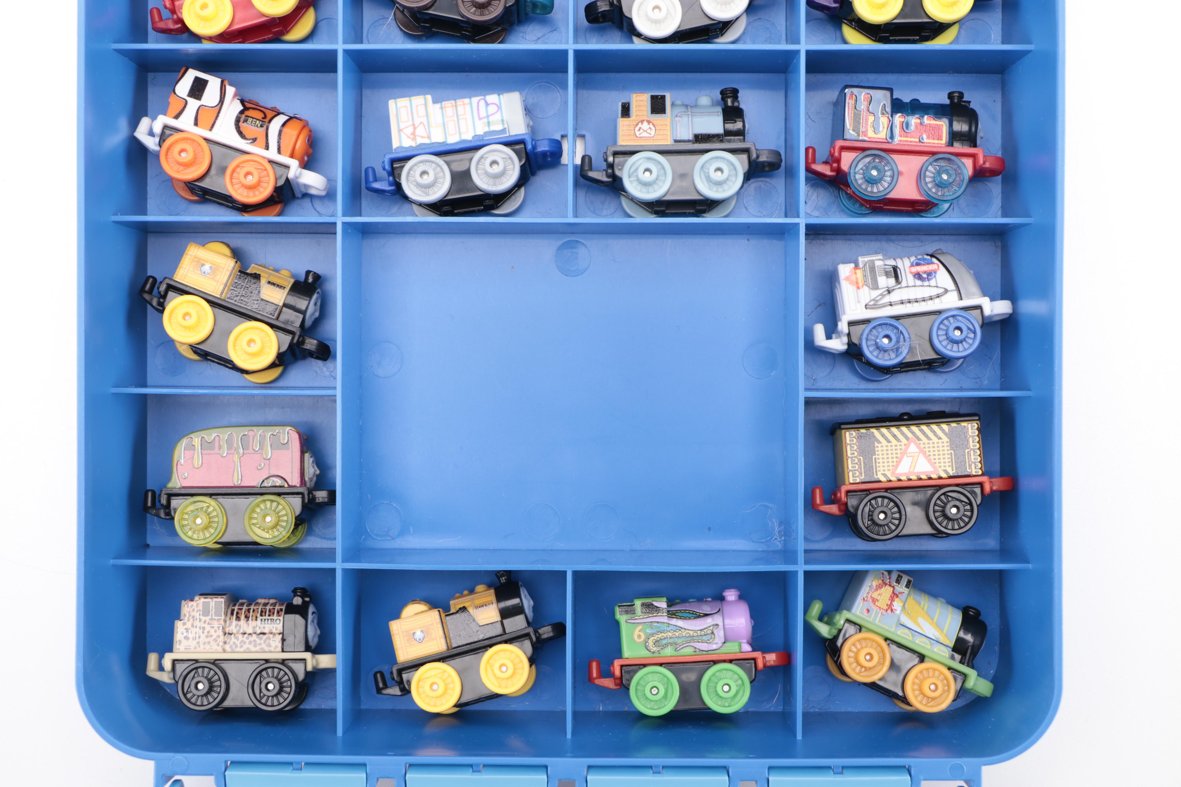 Thomas the Tank Engine Plastic Storage Case and Mini Trains