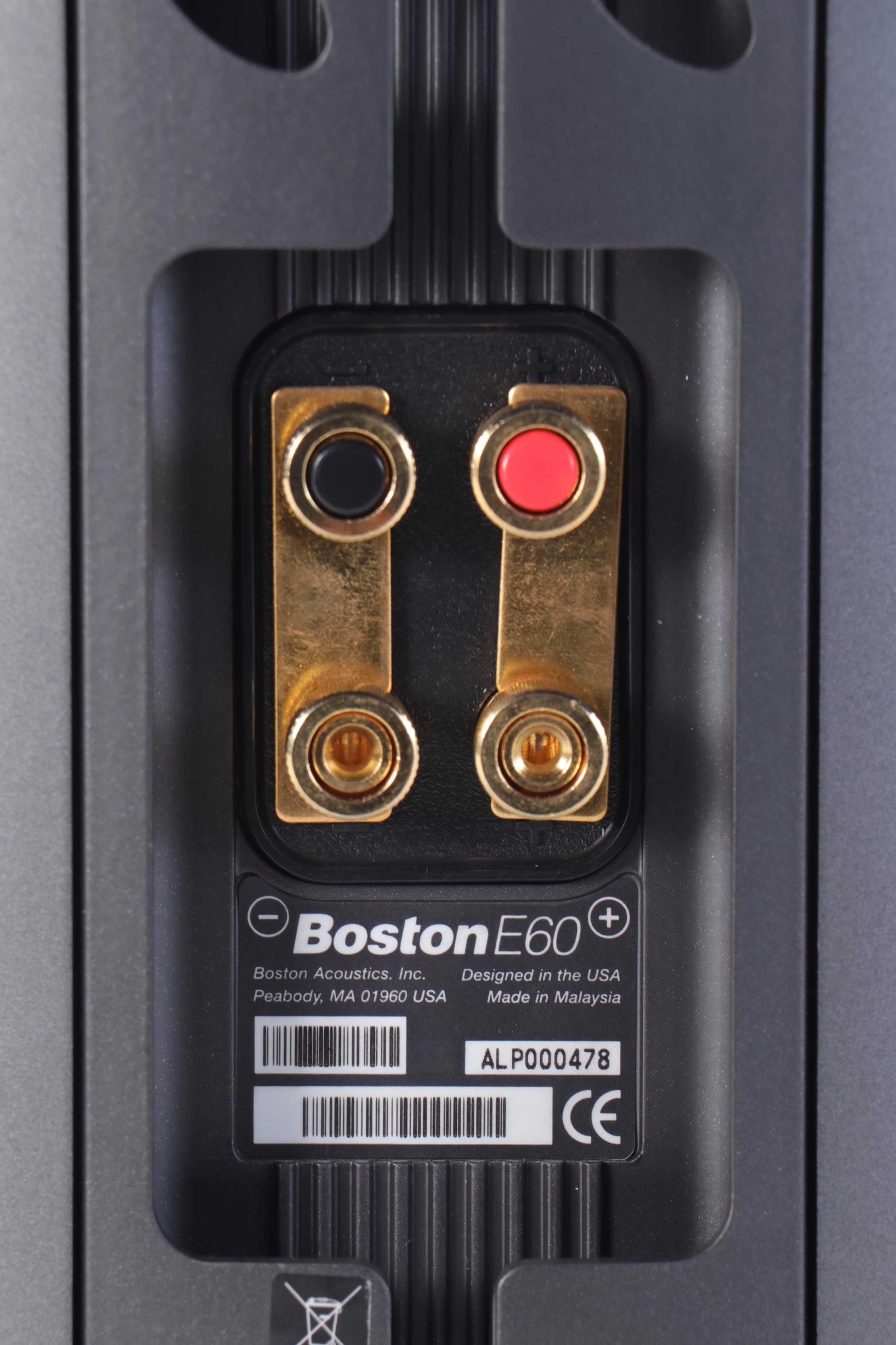 Boston Acoustics E60 Cherry Veneer Panel Bookshelf Speakers