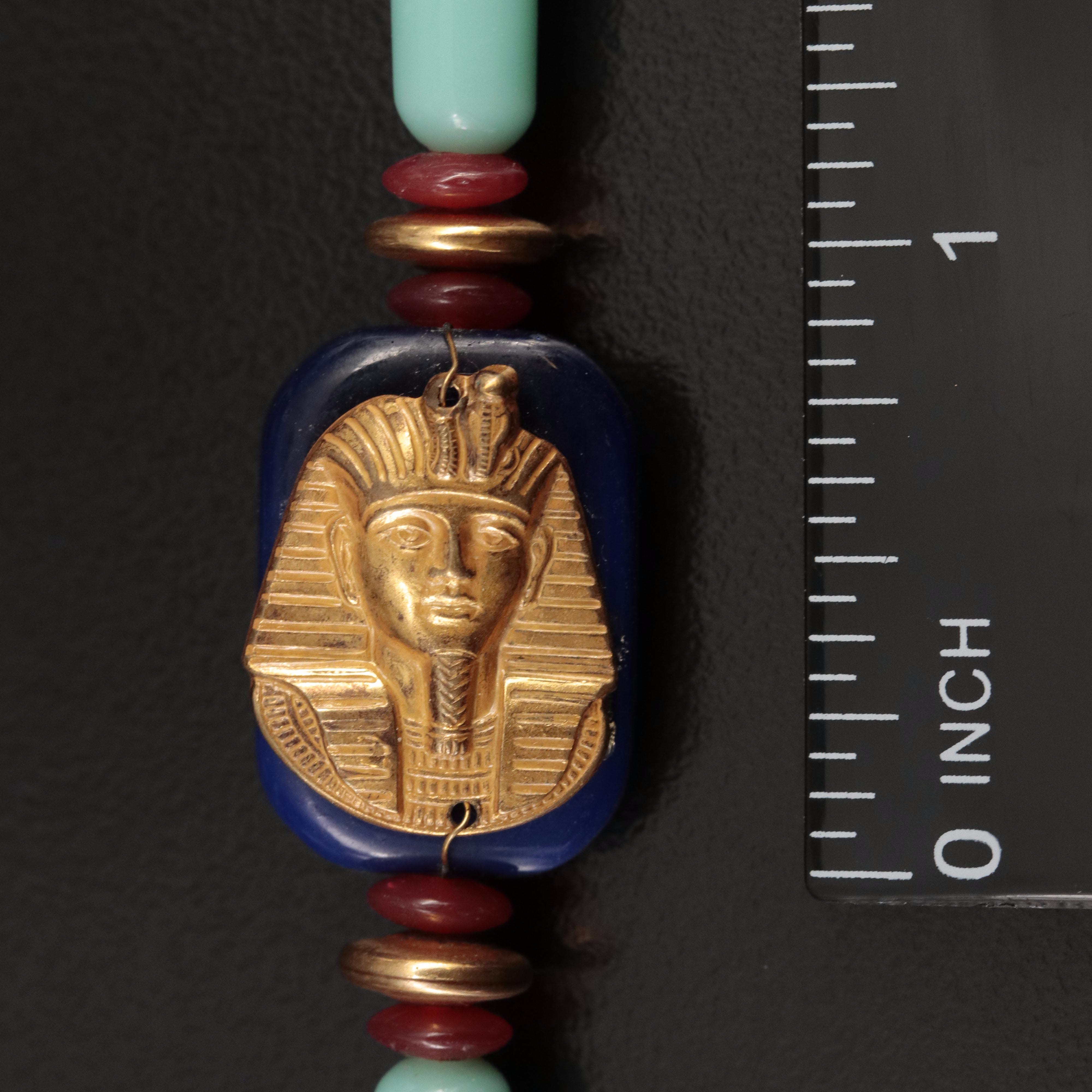 Vintage Miriam Haskell Egyptian Revival Necklace