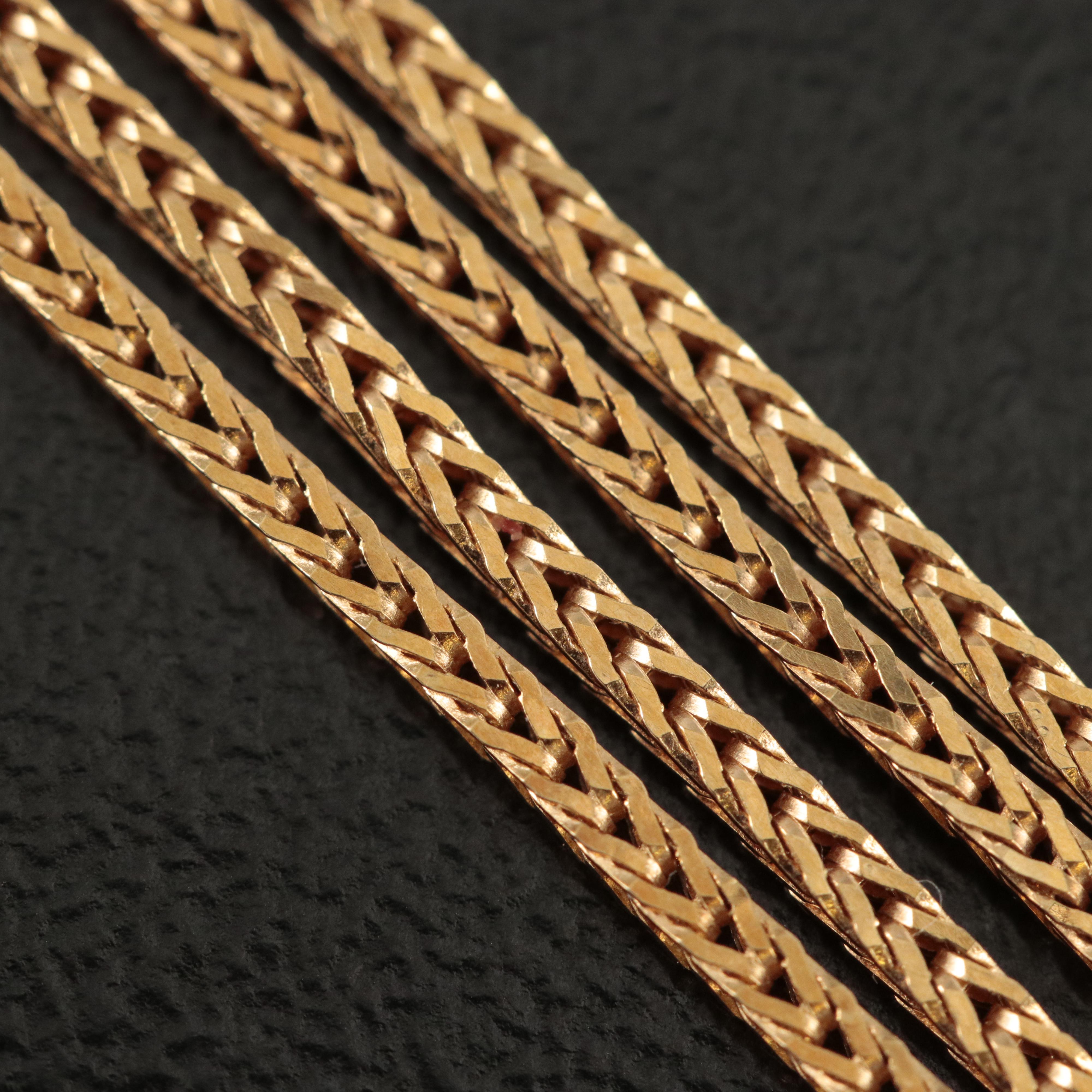 18K Thai Sitting Buddha Amulet with UnoAErre Foxtail Chain Necklace