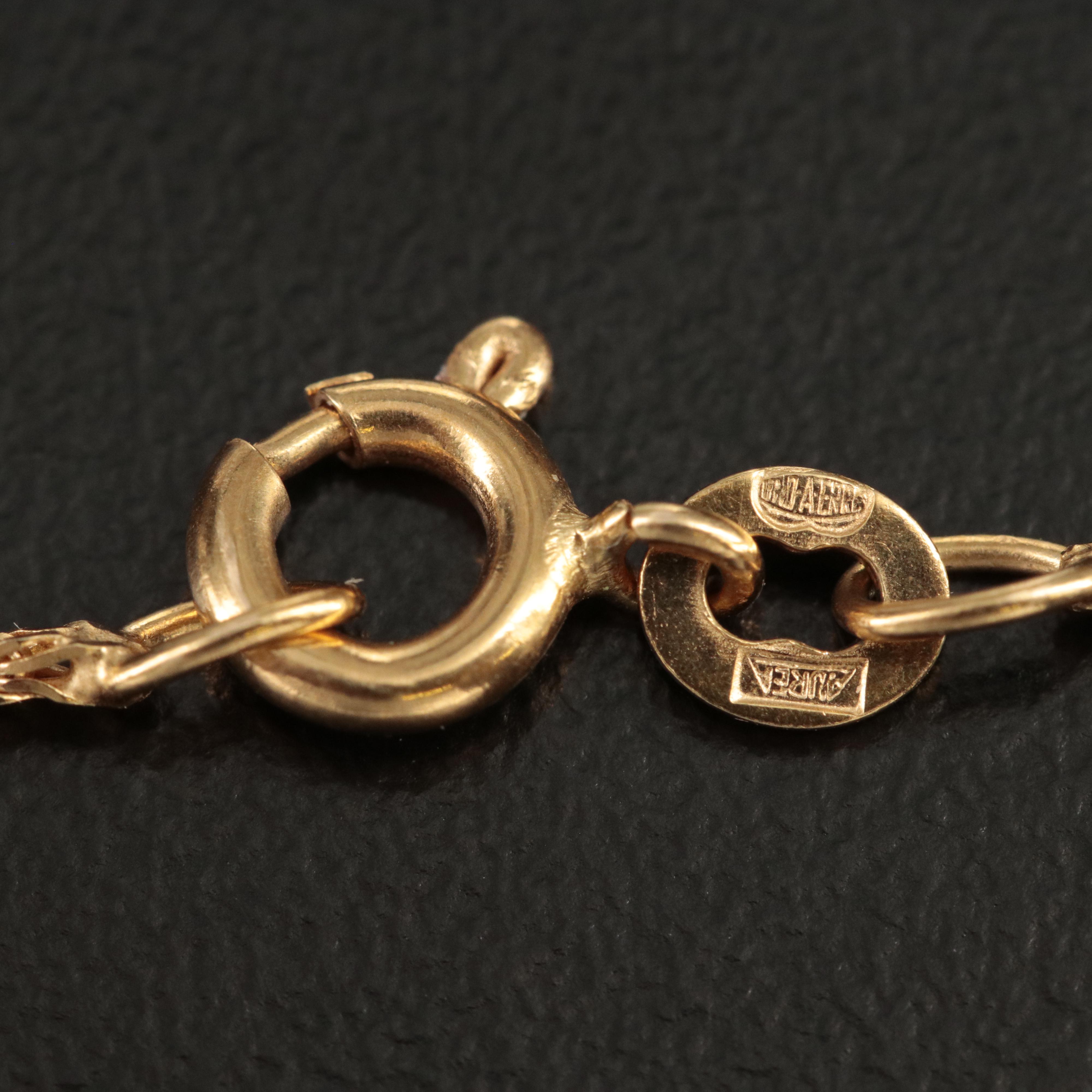 18K Thai Sitting Buddha Amulet with UnoAErre Foxtail Chain Necklace