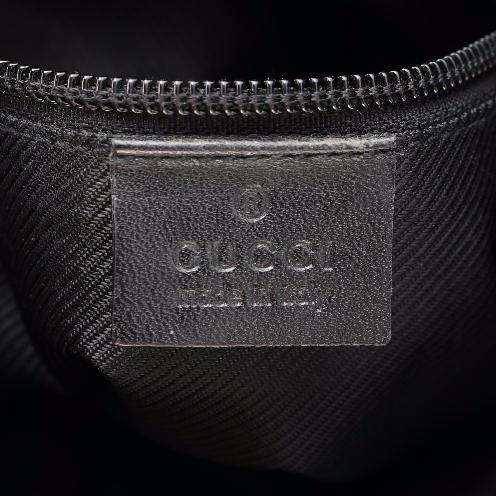 Gucci Small Crossbody Bag in Black Ballistic Nylon with Leather Trim