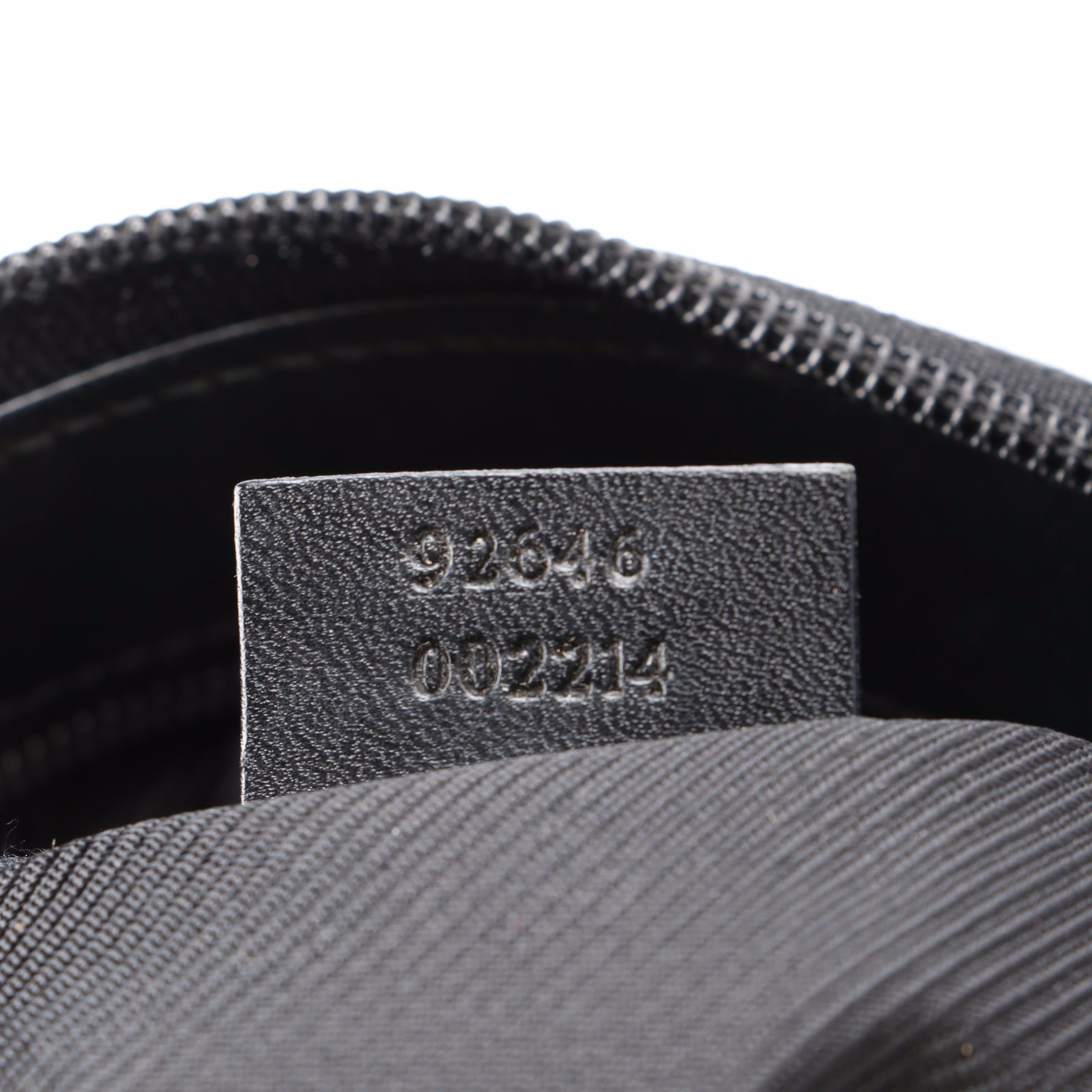 Gucci Small Crossbody Bag in Black Ballistic Nylon with Leather Trim