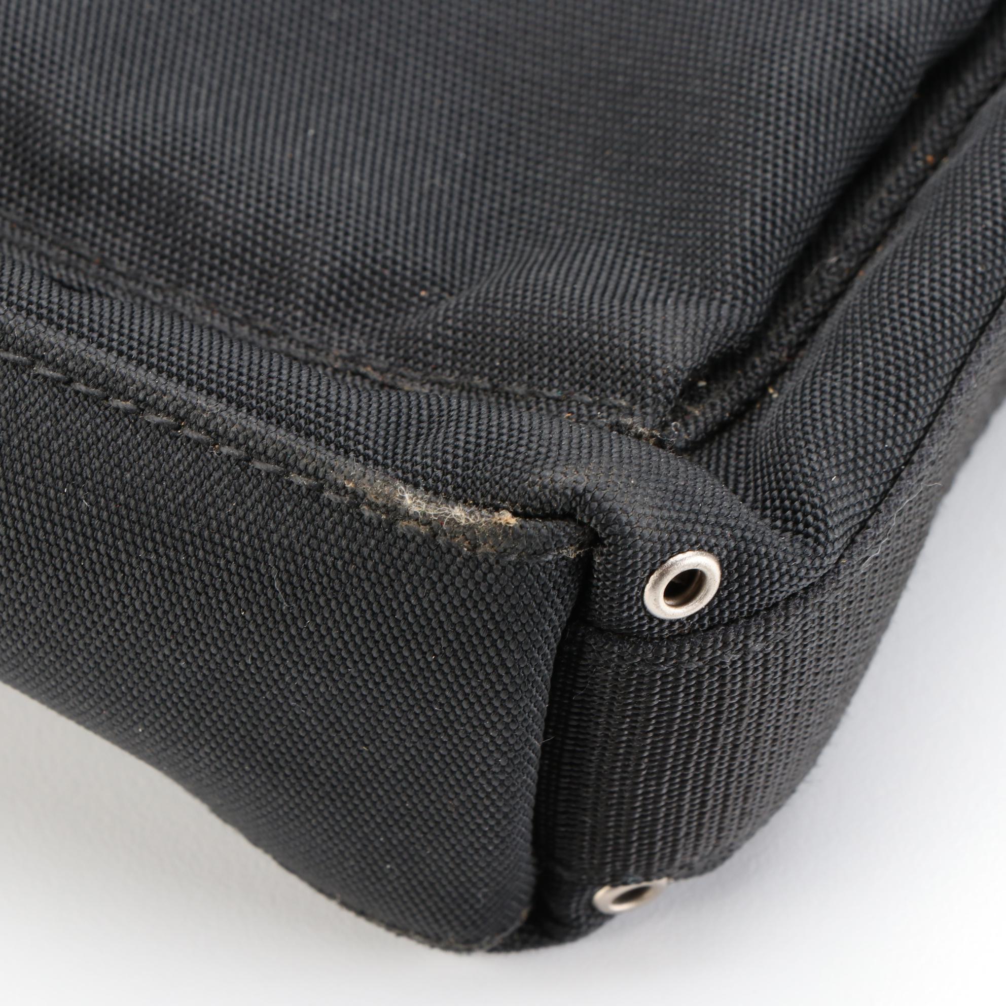 Gucci Small Crossbody Bag in Black Ballistic Nylon with Leather Trim