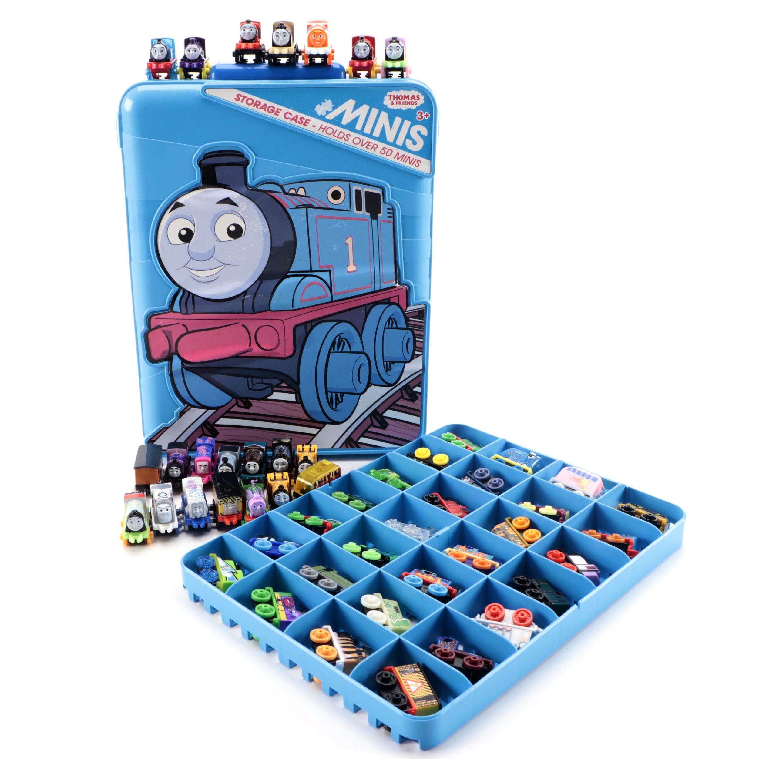 Thomas the Tank Engine Plastic Storage Case and Mini Trains