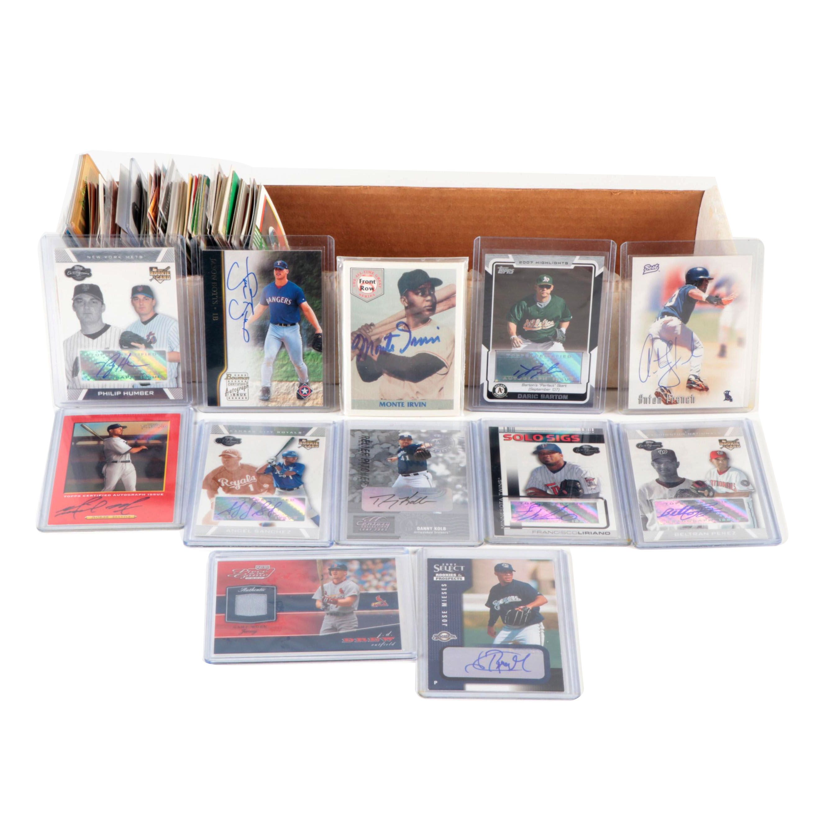 Front Row, More Baseball, Football, Basketball Cards, Signed Irvin, 1950s–2010s