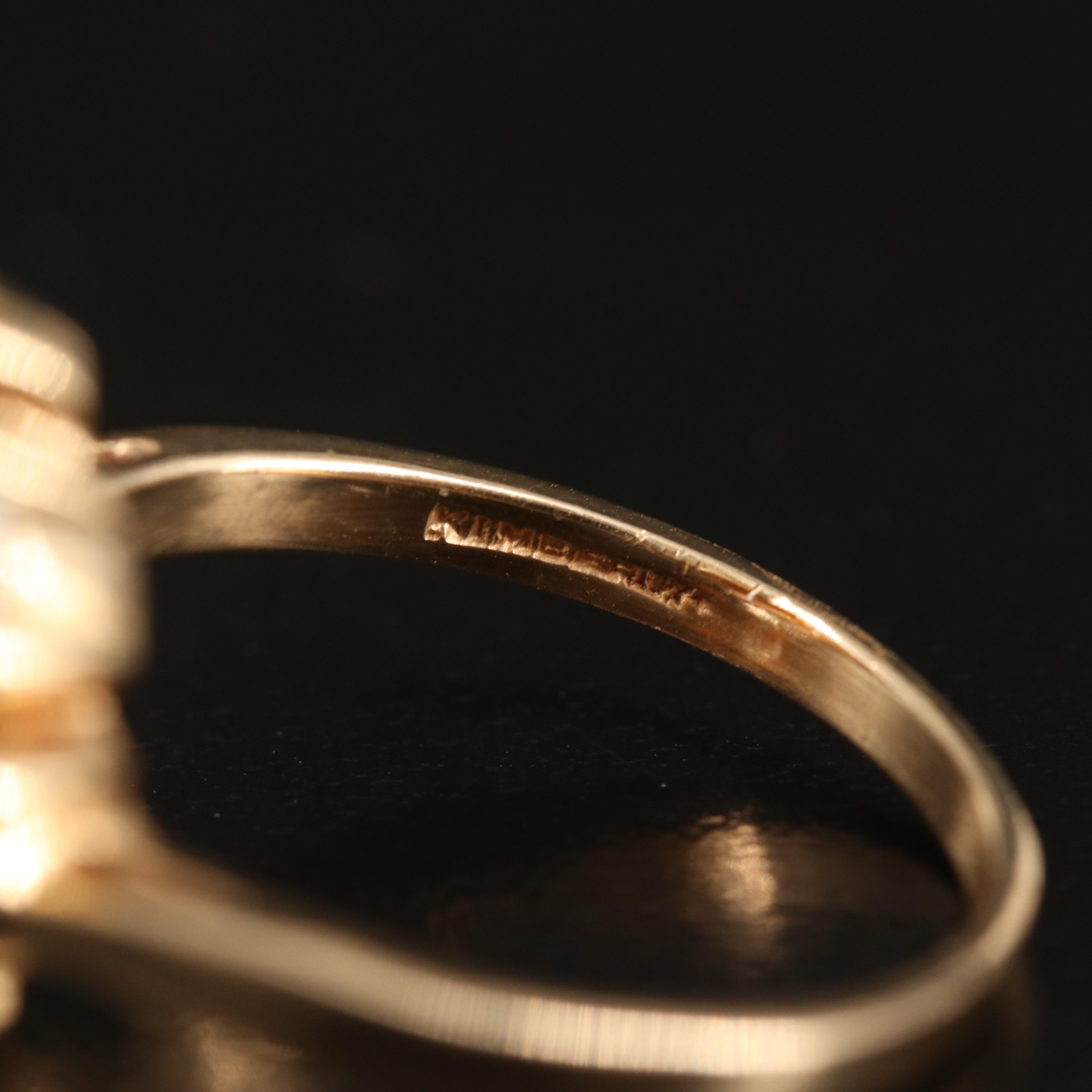 14K Opal Flower Ring