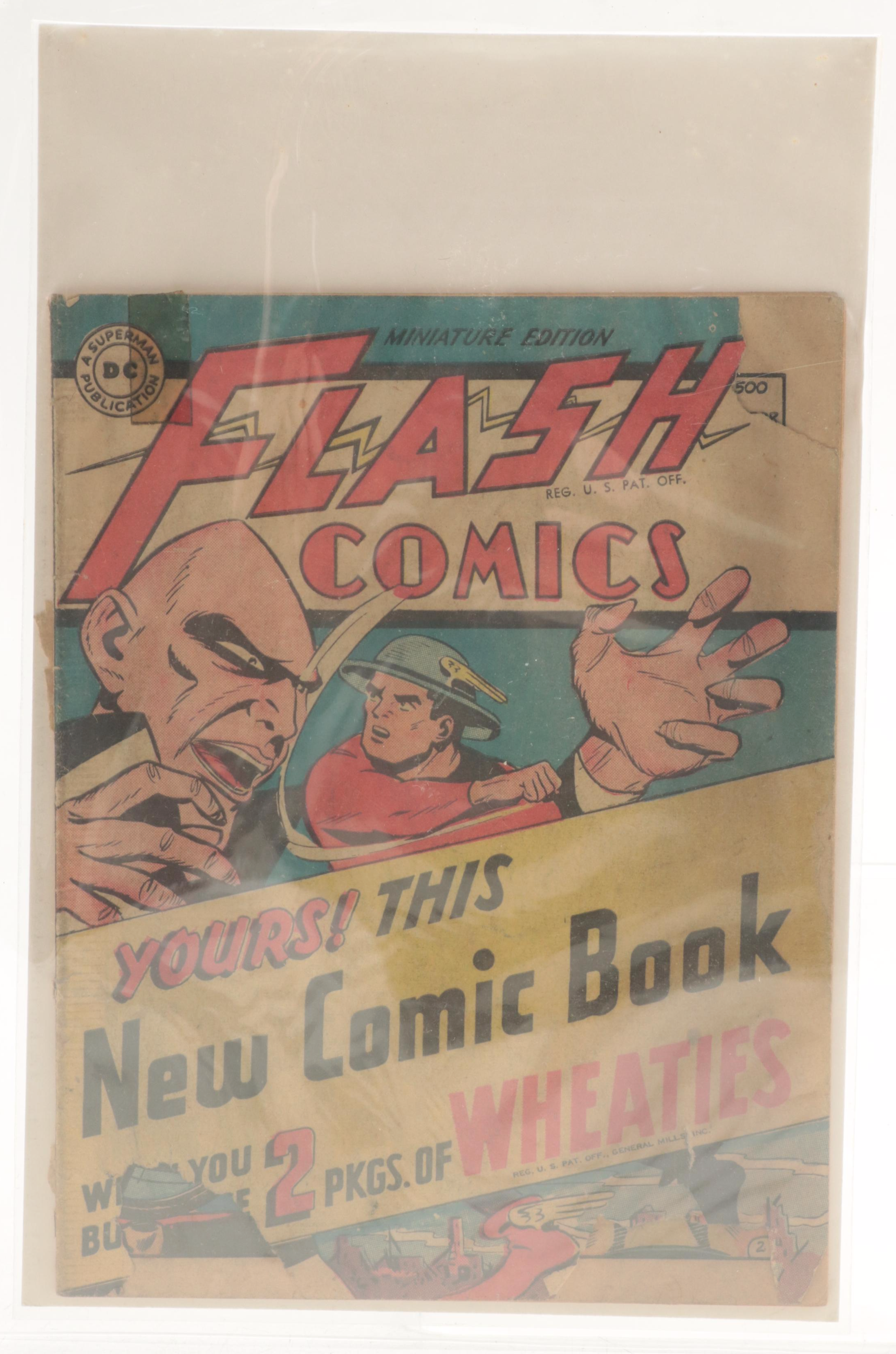 "Flash" and "Captain Marvel Adventures" Wheaties Miniature Edition Comic Books