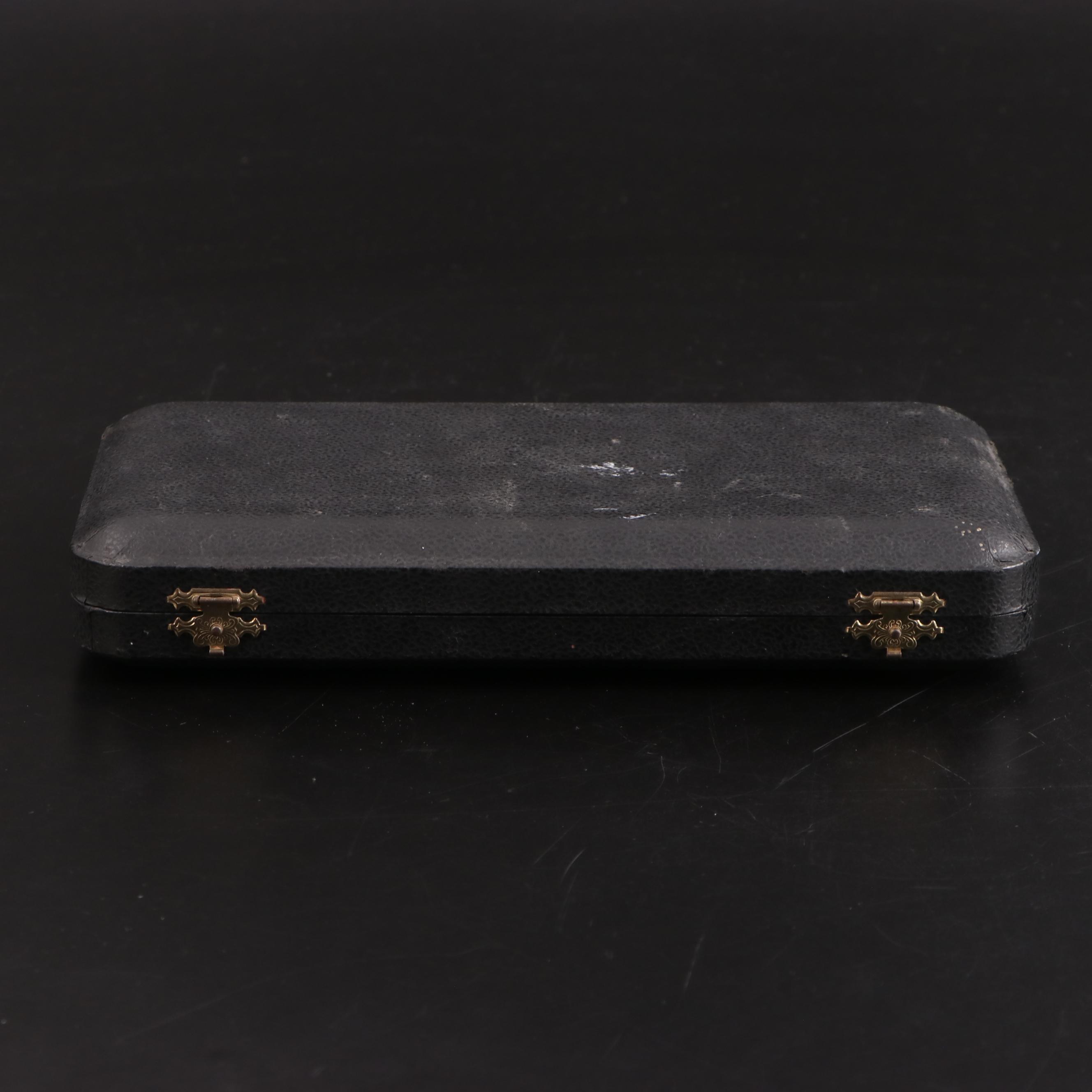 Lowenthal German 800 Silver Berry Spoons in Presentation Case, Late 19th C.