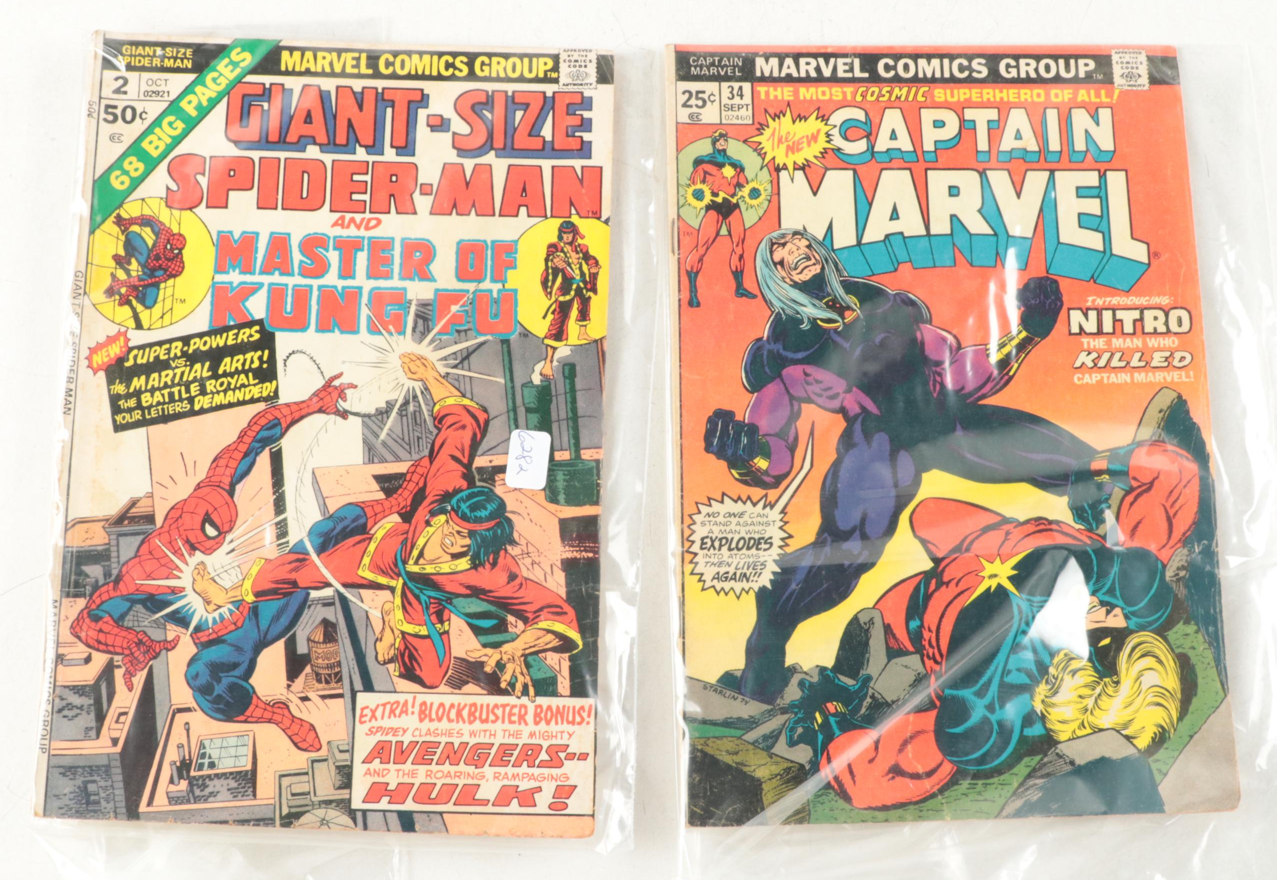 "The Amazing Spider-Man" with Other Bronze Age Comic Books and Coloring Books