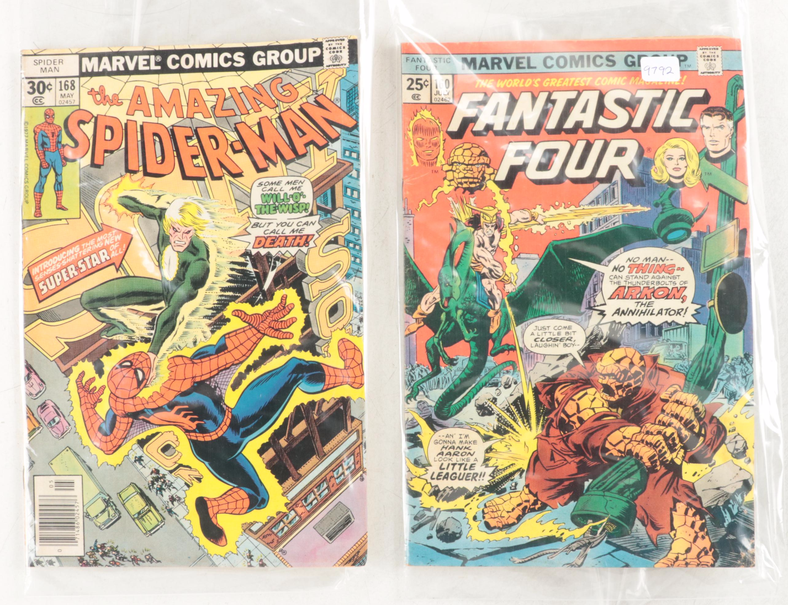 "The Amazing Spider-Man" with Other Bronze Age Comic Books and Coloring Books