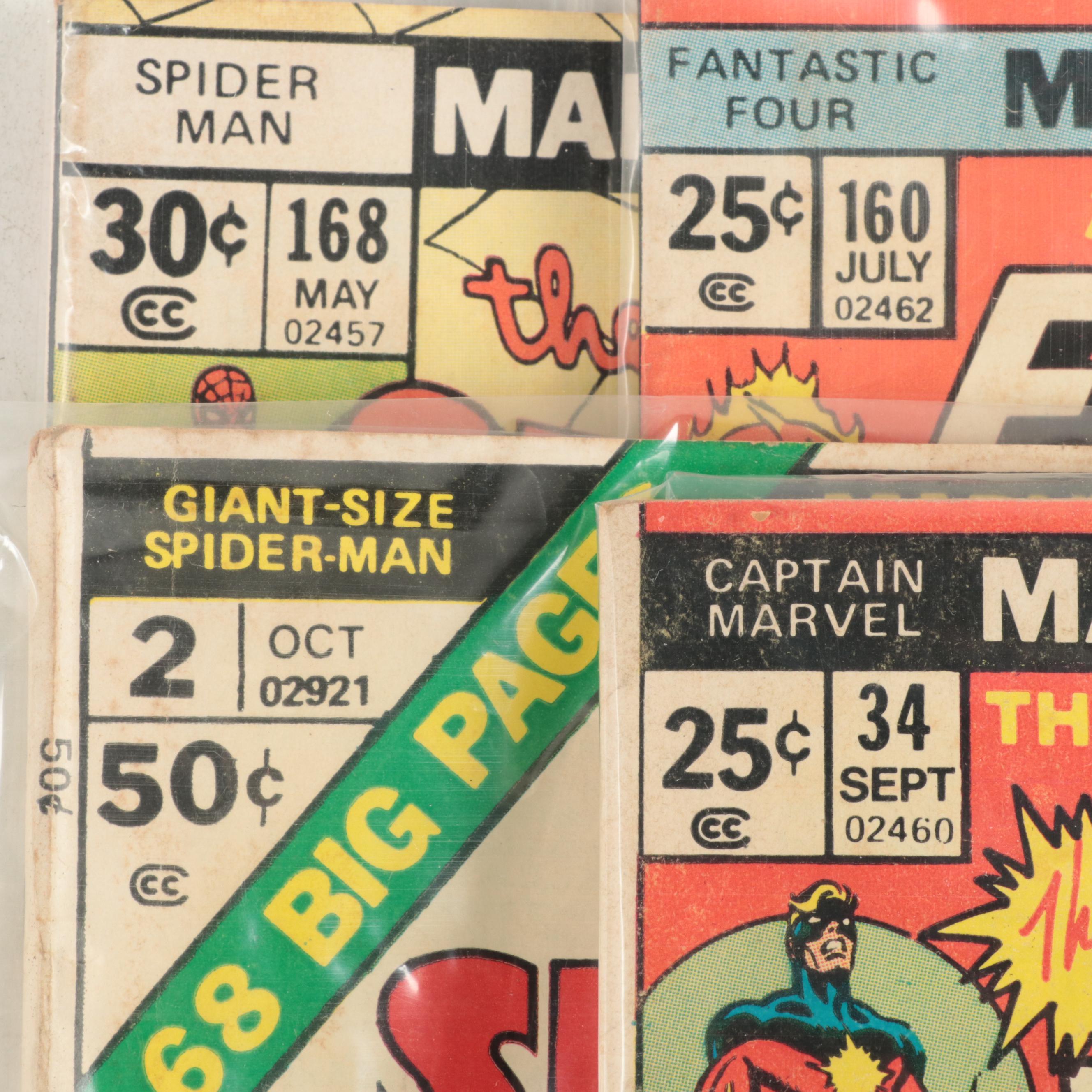 "The Amazing Spider-Man" with Other Bronze Age Comic Books and Coloring Books