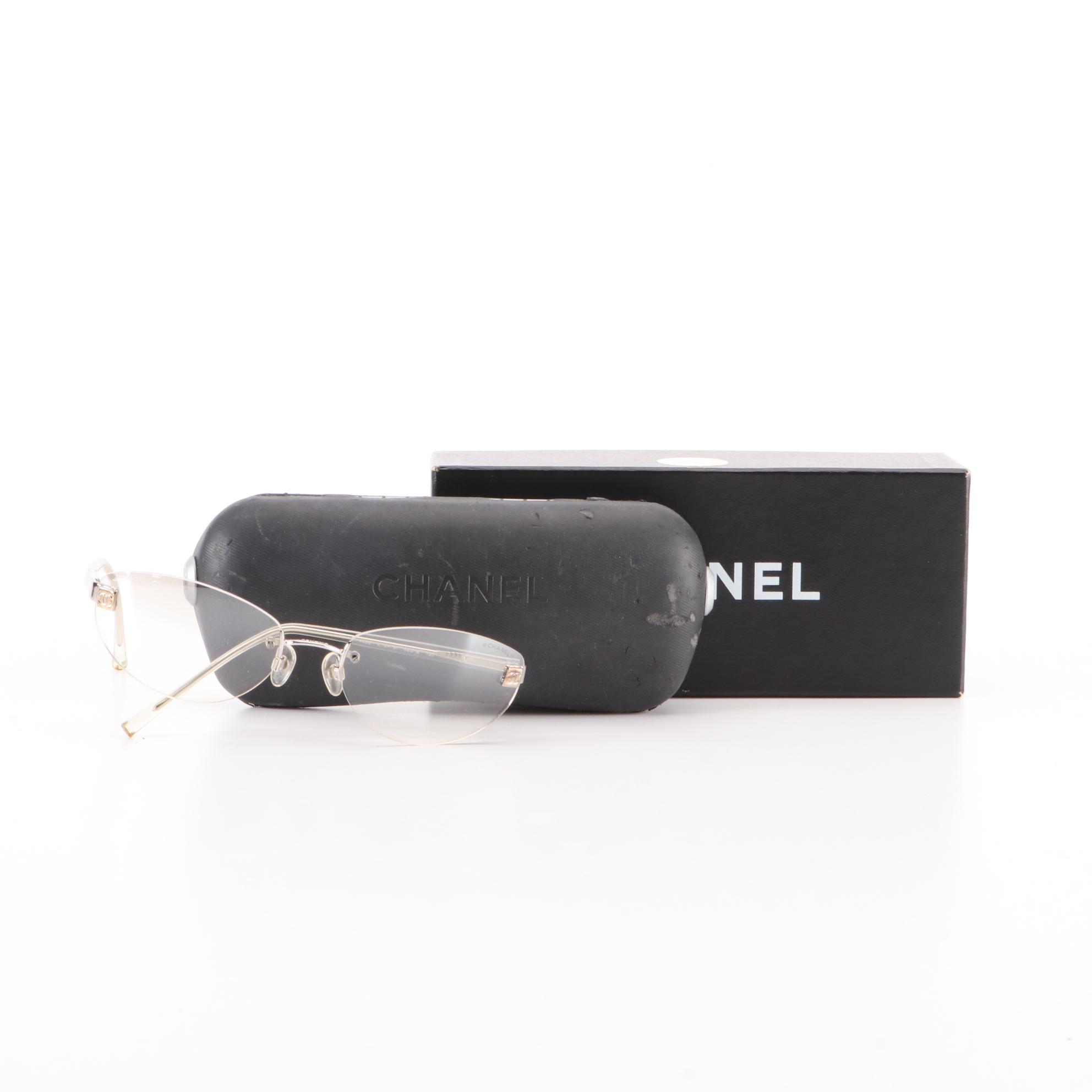 Chanel 4069 Rimless Sunglasses with Box and Case