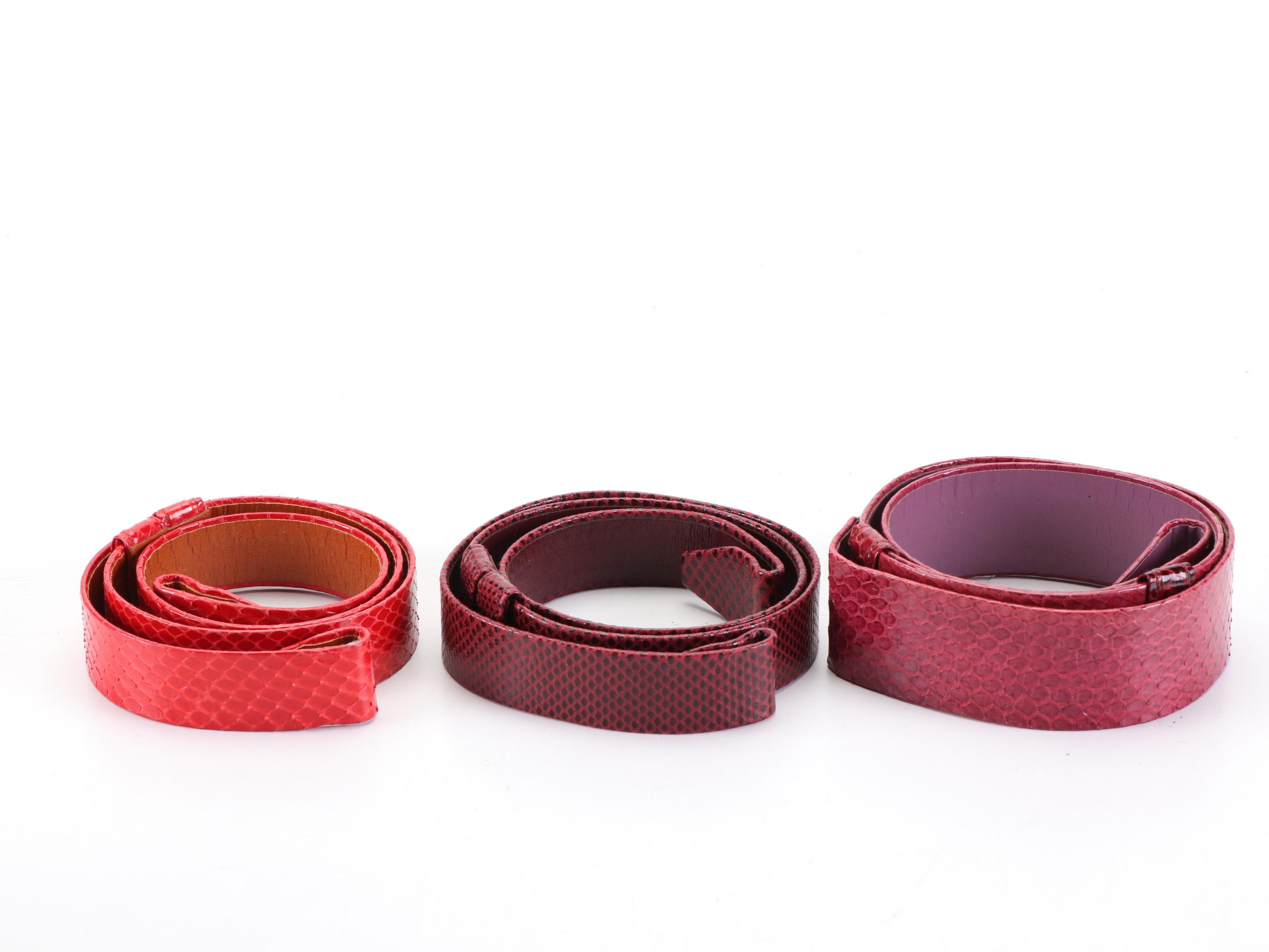 Alexis Kirk, Carlisle, David D. and More Belts in Leather, Snakeskin, and Suede