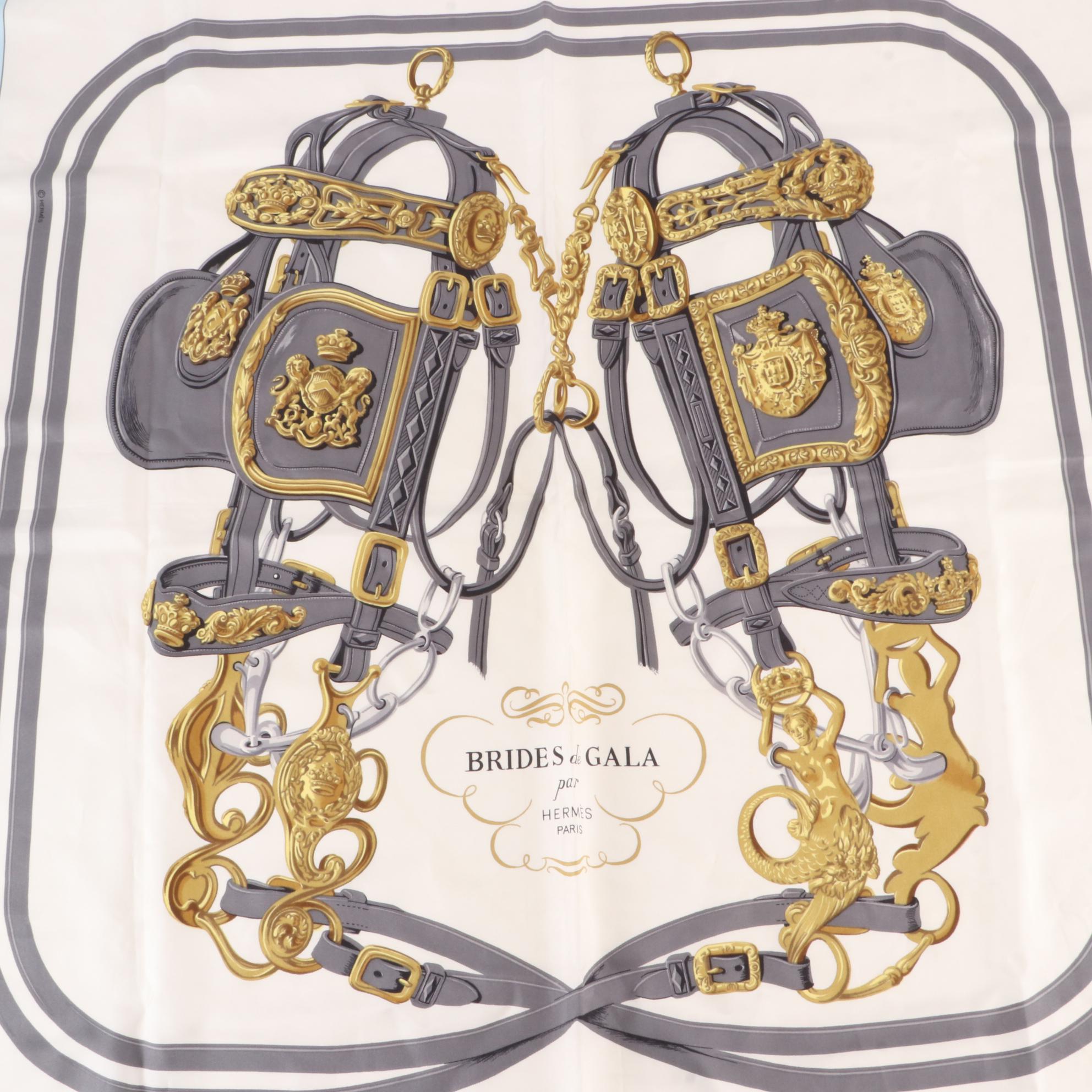 Hermès ''Brides de Gala'' Scarf 90 in Silk Twill