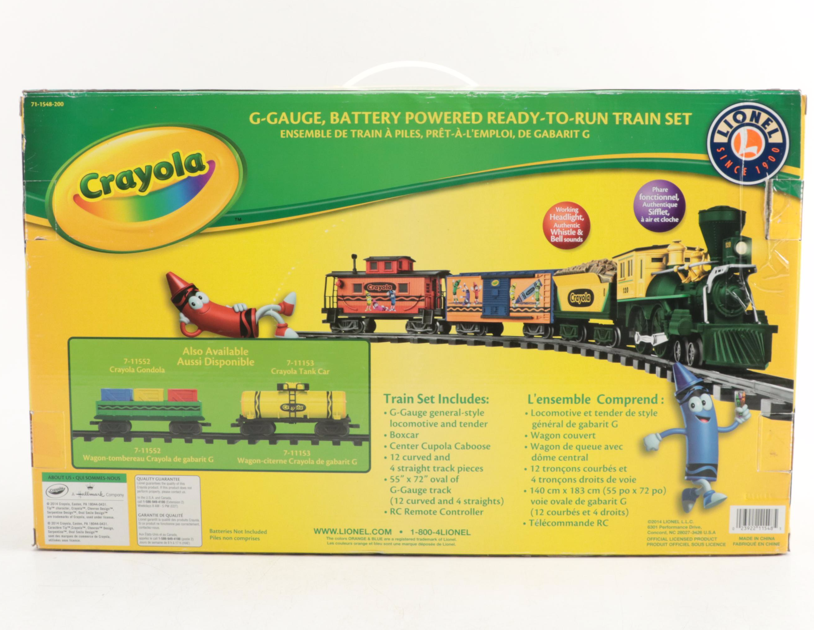 Lionel Crayola G Gauge Battery Powered Train Set
