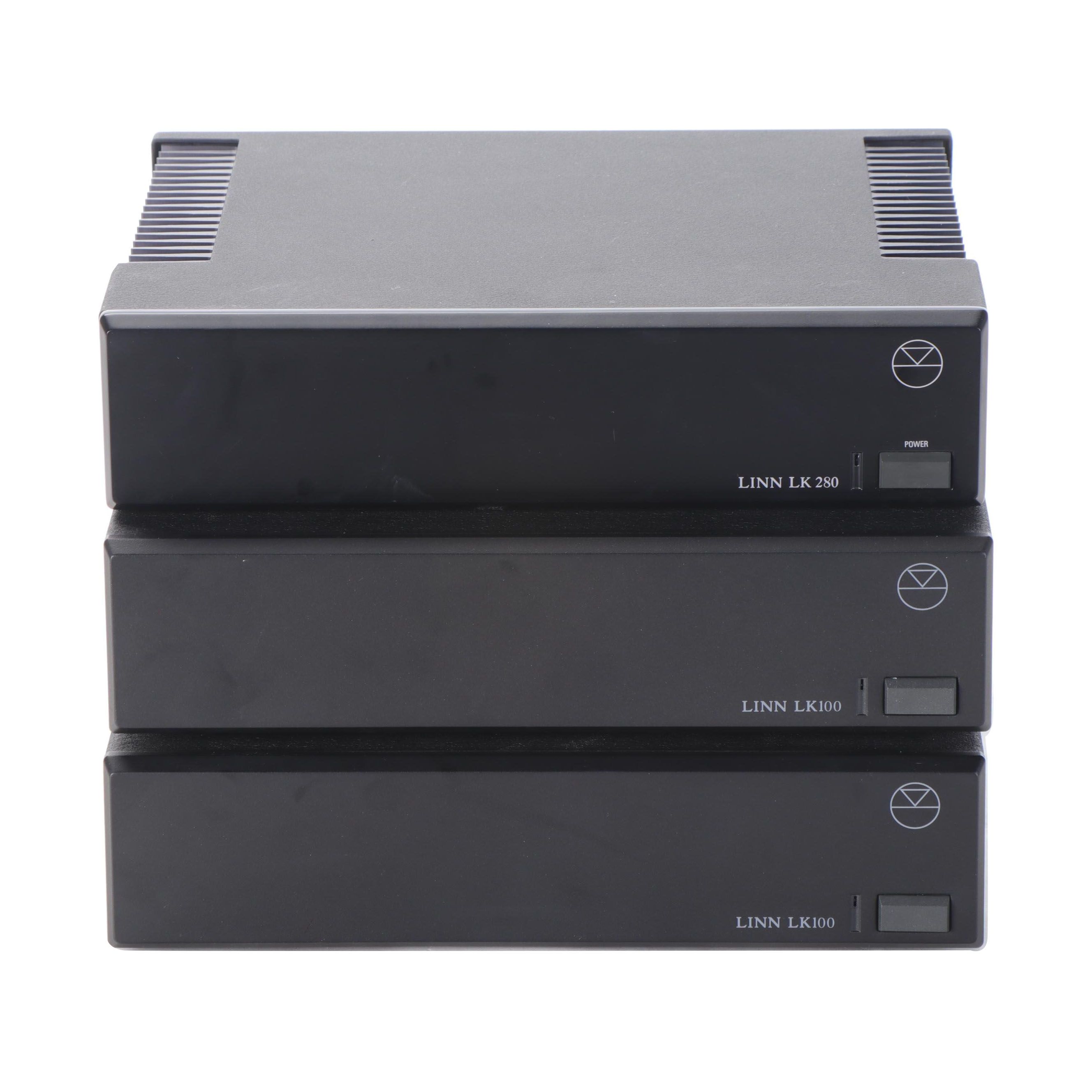 Linn LK100 and Linn LK280 Power Amplifiers, Late 20th Century