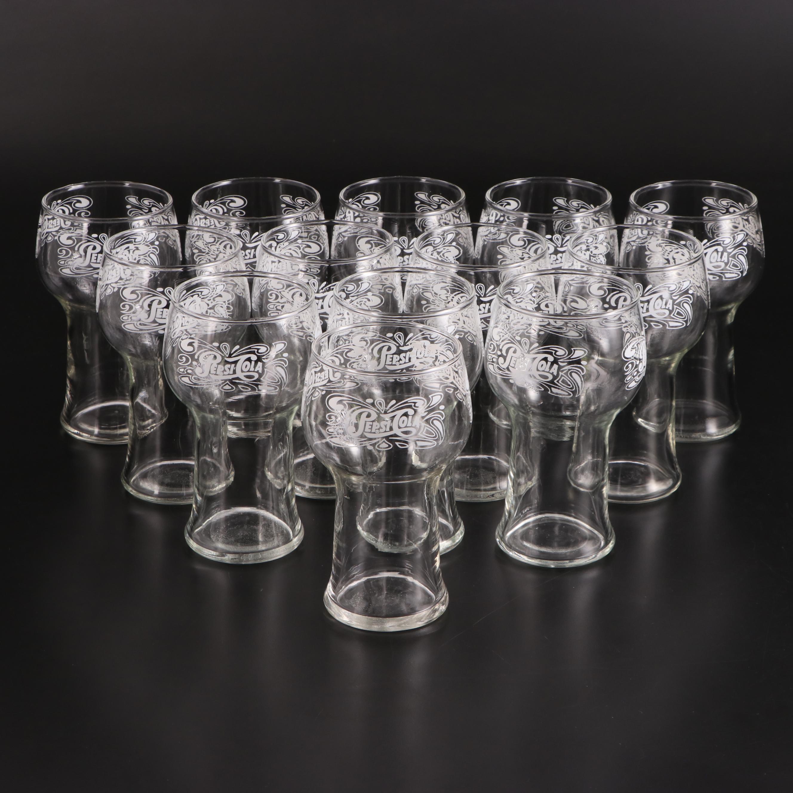 Pepsi-Cola Glass Tumblers, Mid to Late 20th Century