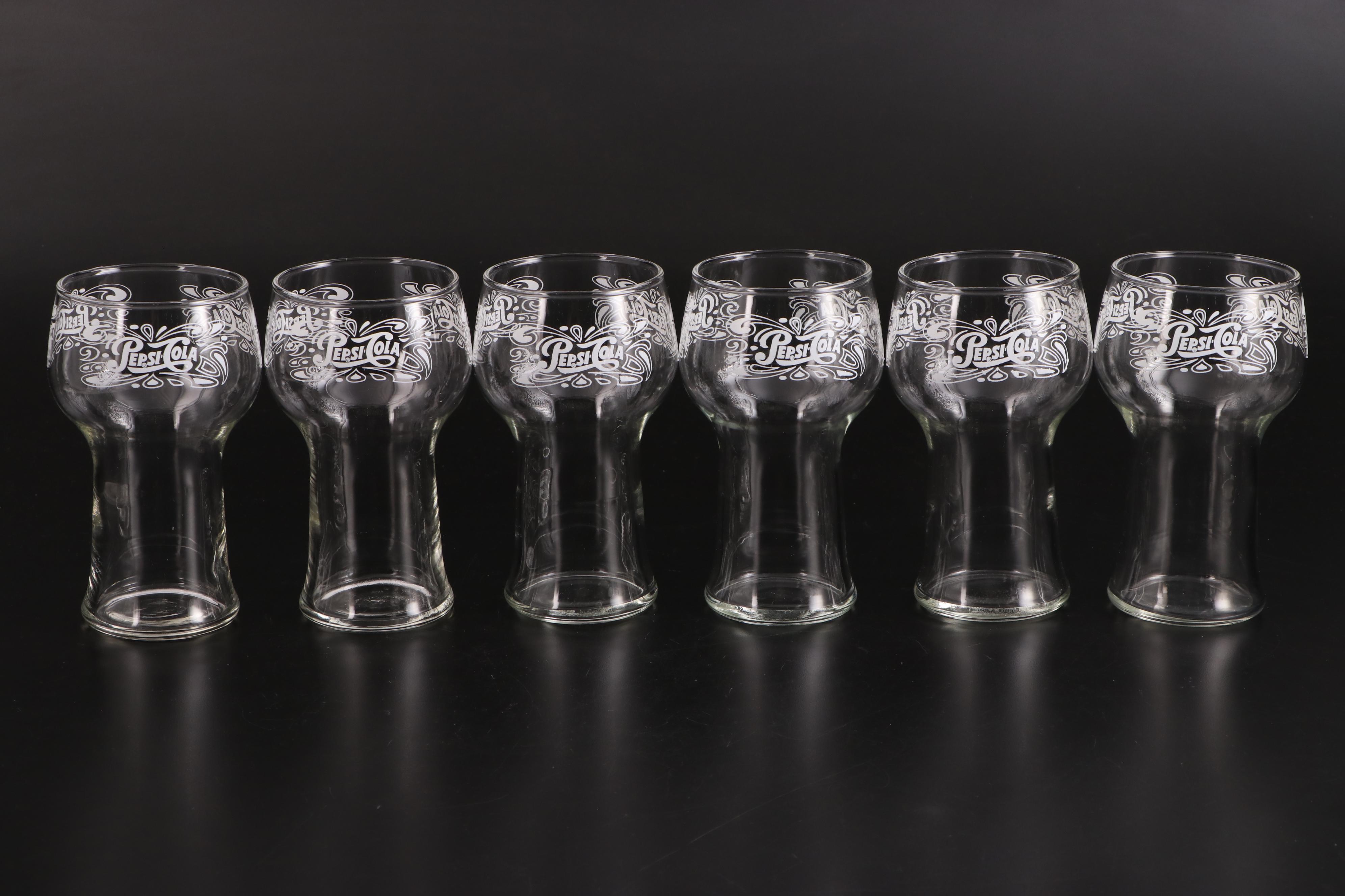 Pepsi-Cola Glass Tumblers, Mid to Late 20th Century