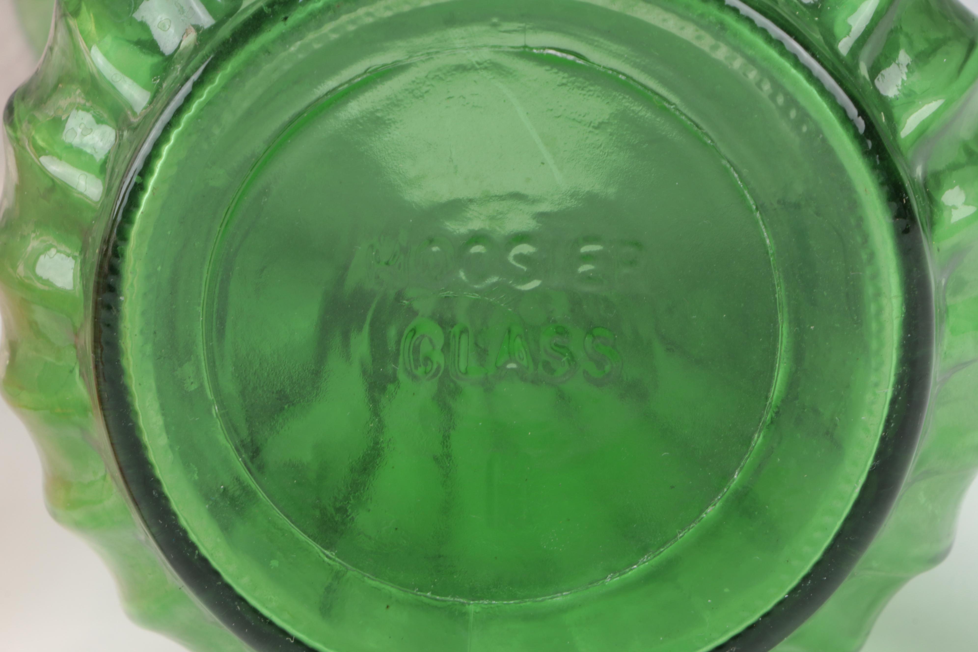 Anchor Hocking "Manhattan Pink" Fruit Serving Bowl and Other Depression Glass