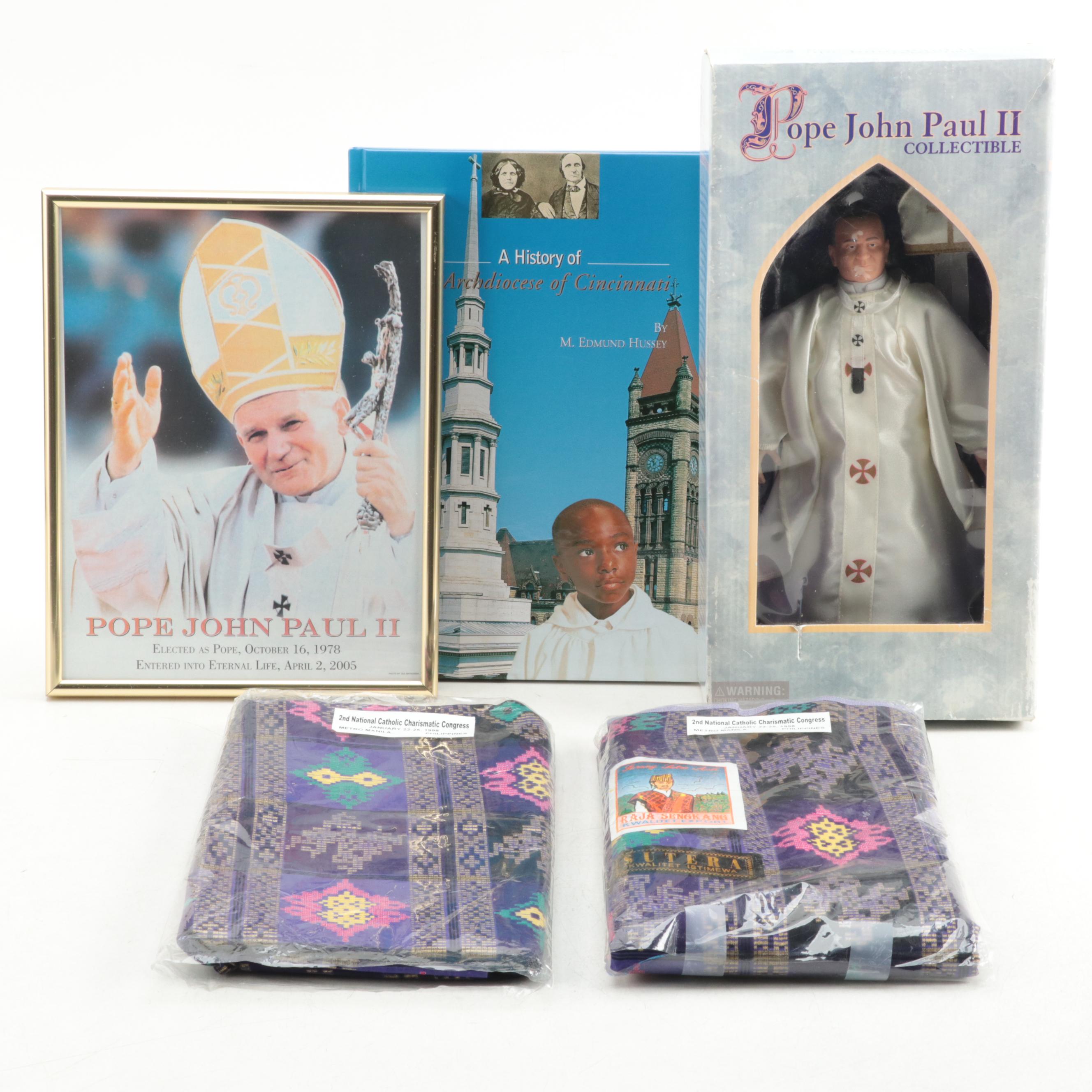 Pope John Paul II Collectible Doll with "A History of the Archdiocese" and More