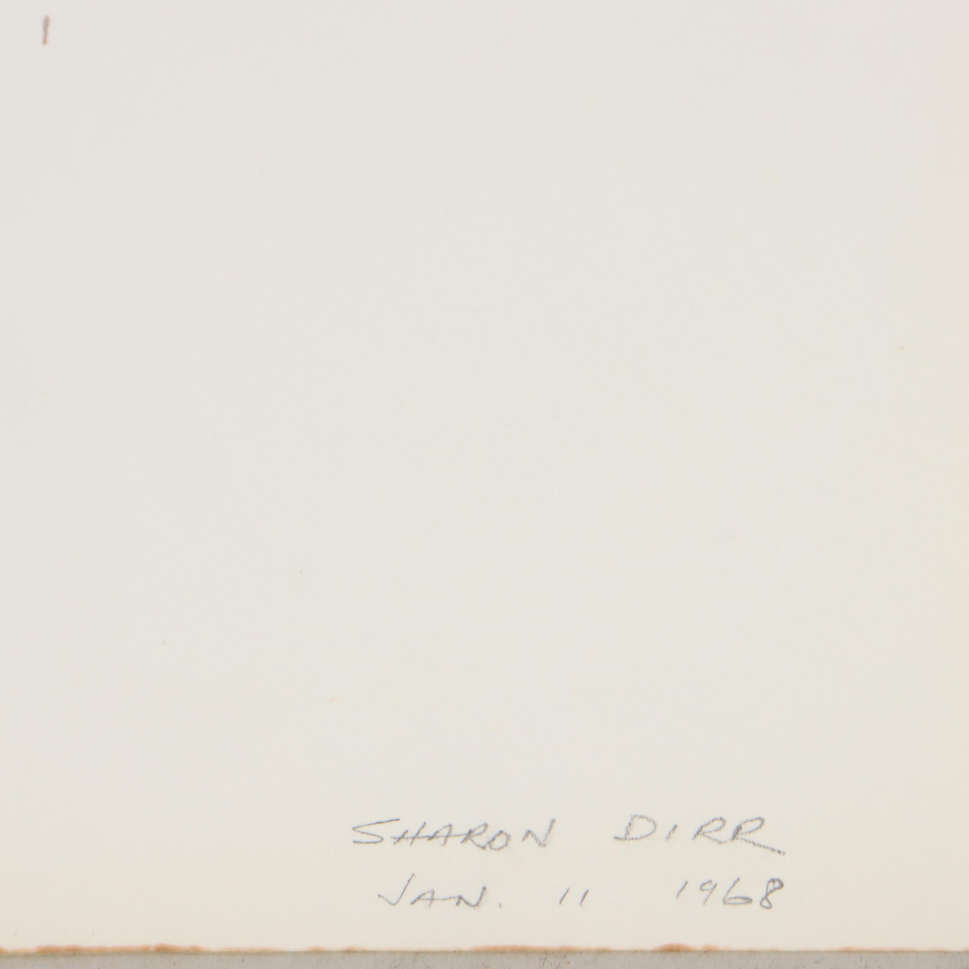 Jack Meanwell Portrait Watercolor Painting "Sharon Dirr," 1968