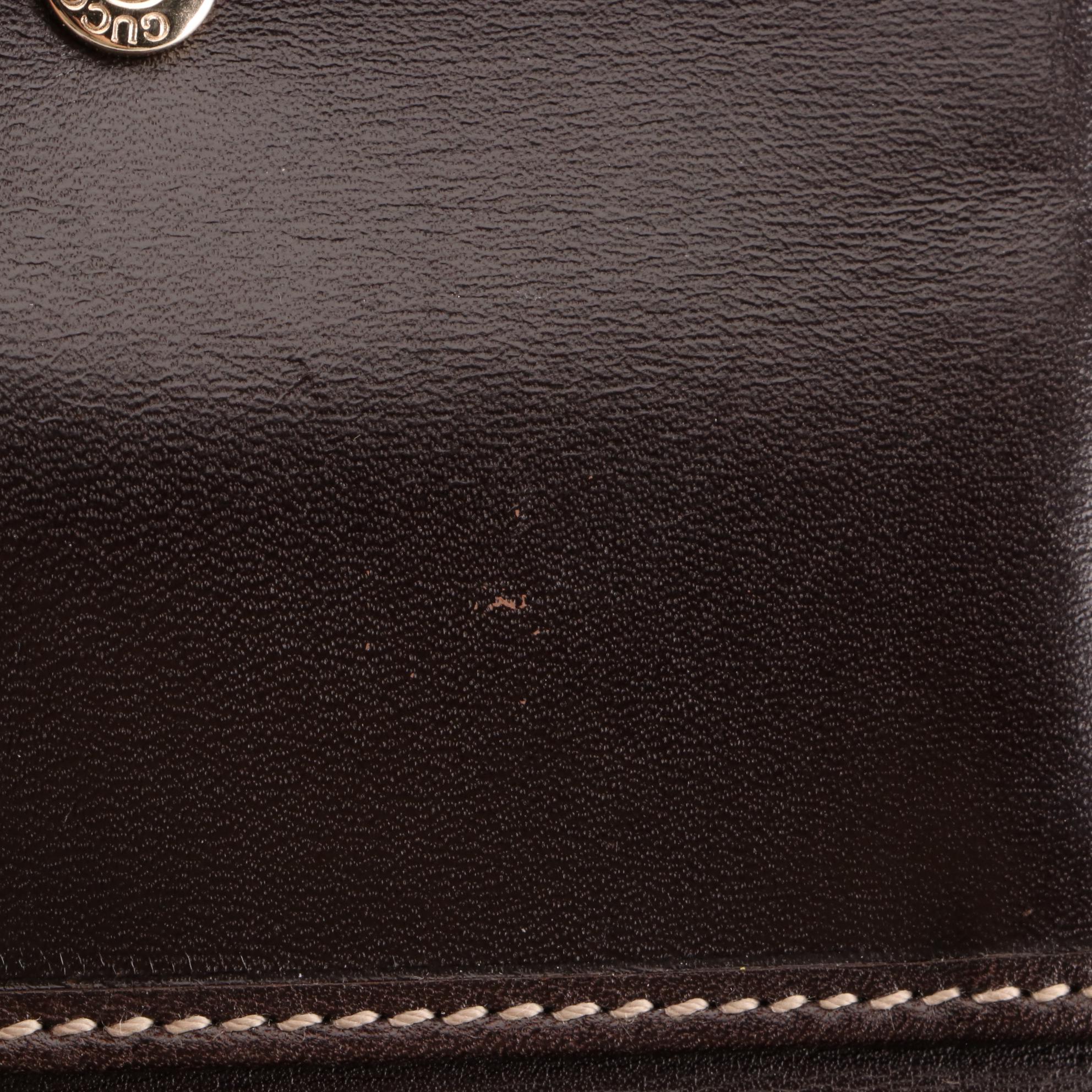 Gucci Compact Wallet in GG Supreme Coated Canvas and Leather with Box