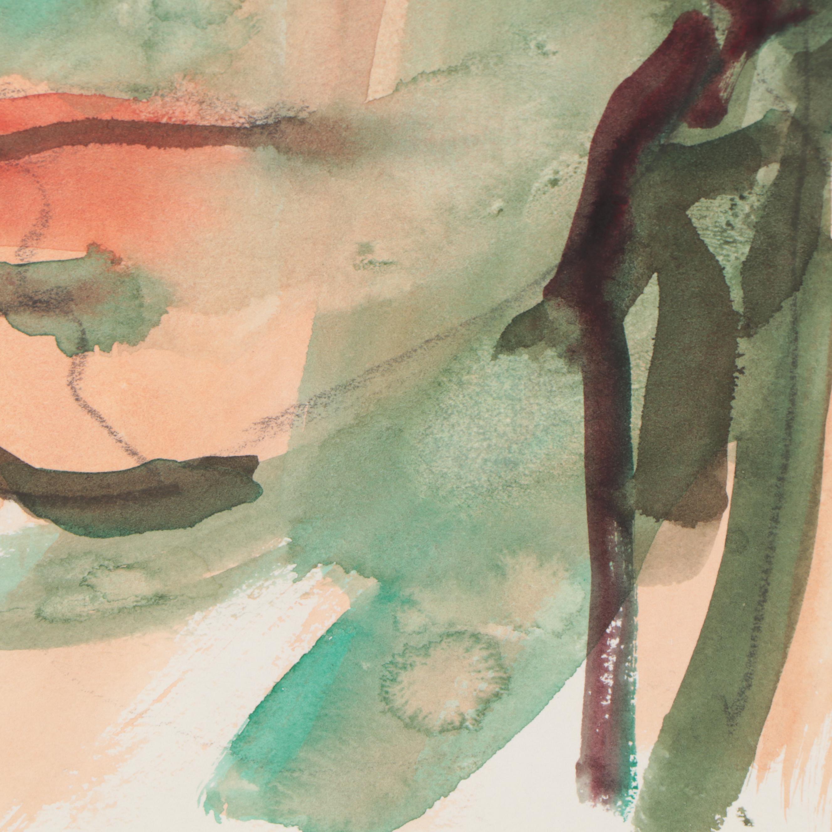 Jack Meanwell Portrait Watercolor Painting, 1997