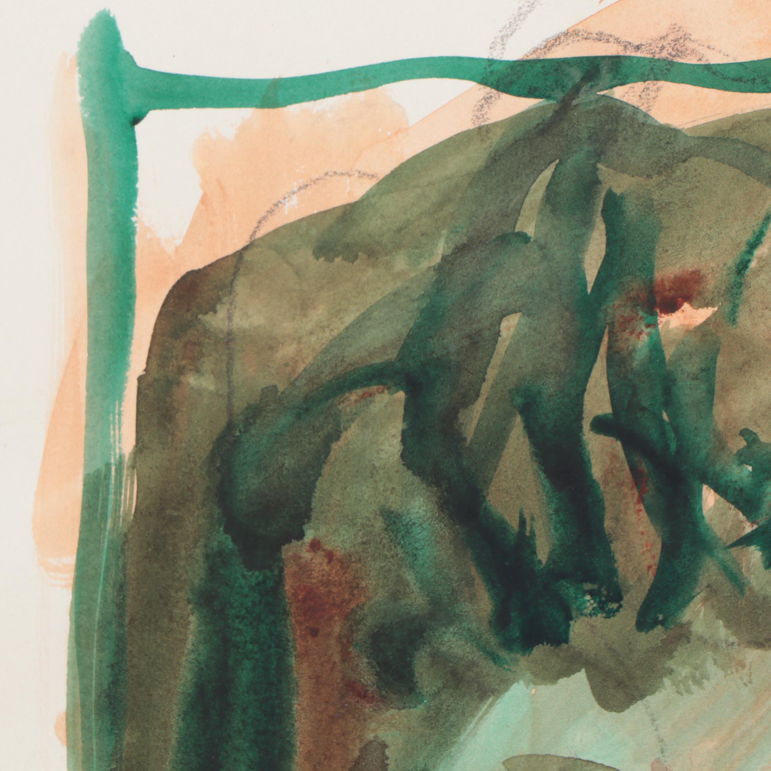 Jack Meanwell Portrait Watercolor Painting, 1997