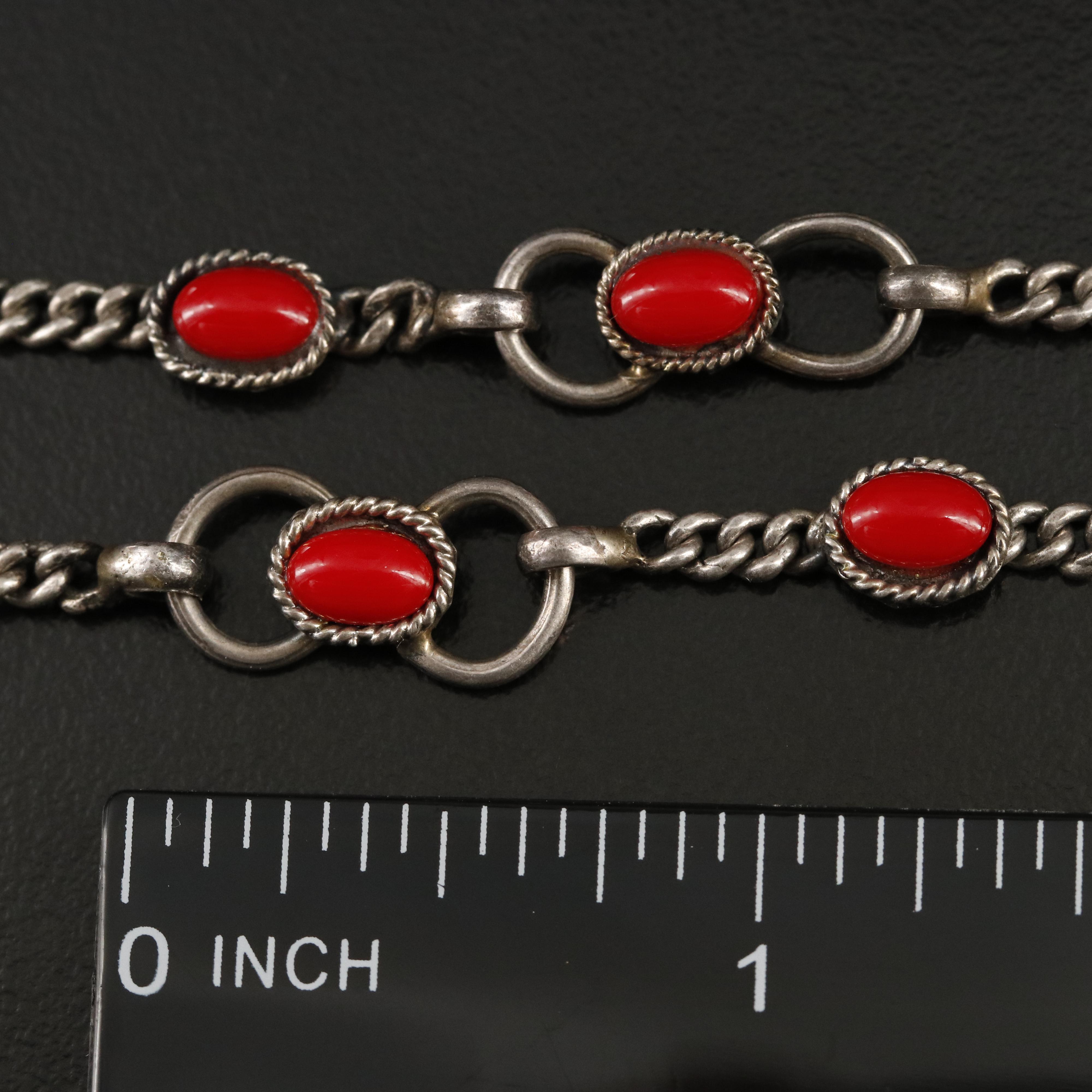 Faux Coral Station Necklace